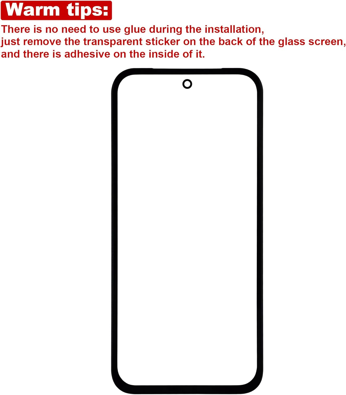 Duotipa Front Glass Display Glass Repair Compatible with Google Pixel 8A, Front Glass Replacement Repair Kit - Includes Tools (No Display and Touch Digitizer) with OCA Adhesive image number 3