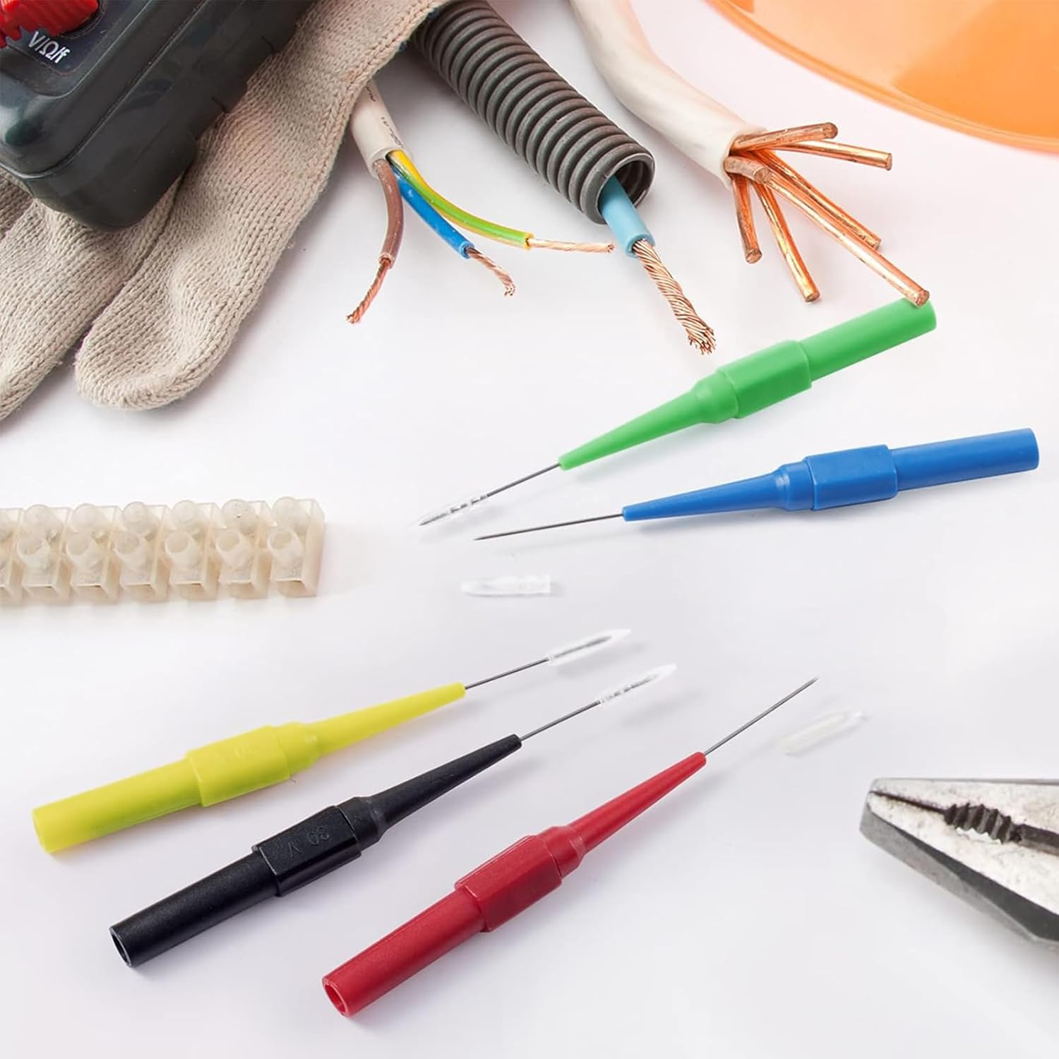 Snokay 10 Pcs 0.7Mm Insulated Piercing Needle Test Probes Pins, Stainless Steel Multimeter Probes for Banana Plug Sockets, Electrical Testing, Automotive Diagnostics, and Car Repair image number 6