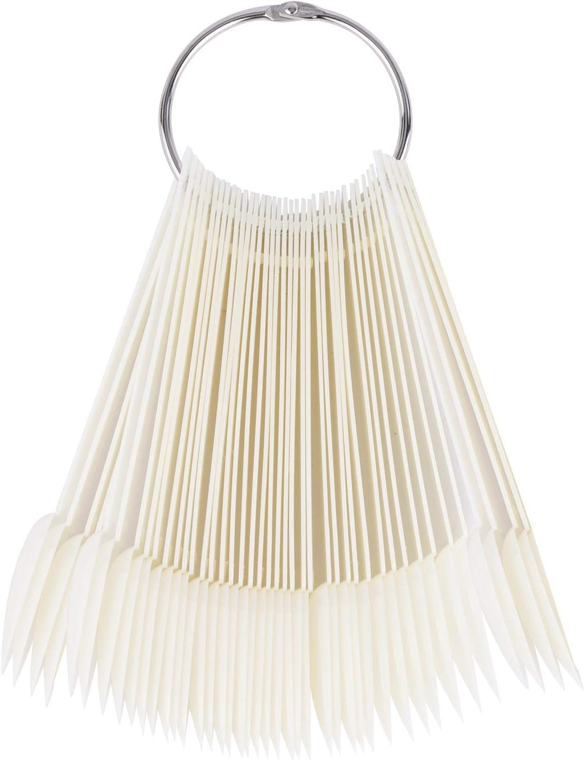 160 Pcs Nail Swatch Sticks Natural Stiletto Nail Color Display Practice Nail Sample Sticks - Natural image number 1