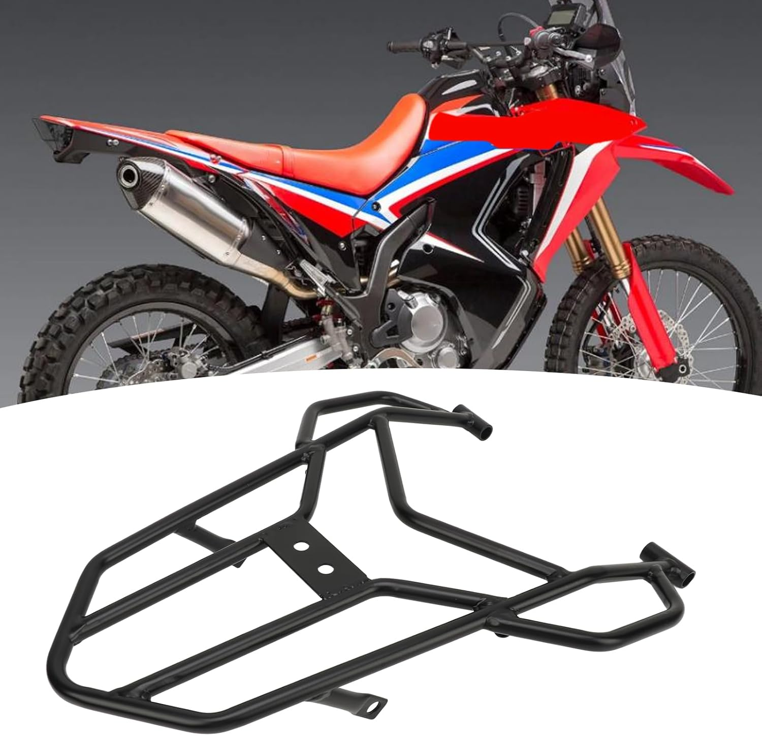 Gernie Motorcycle Luggage Rack, Rear Cargo Carrier Shelf Holder, Fit for CRF300L CRF300 CRF250L CRF250, Increased Storage Space image number 6