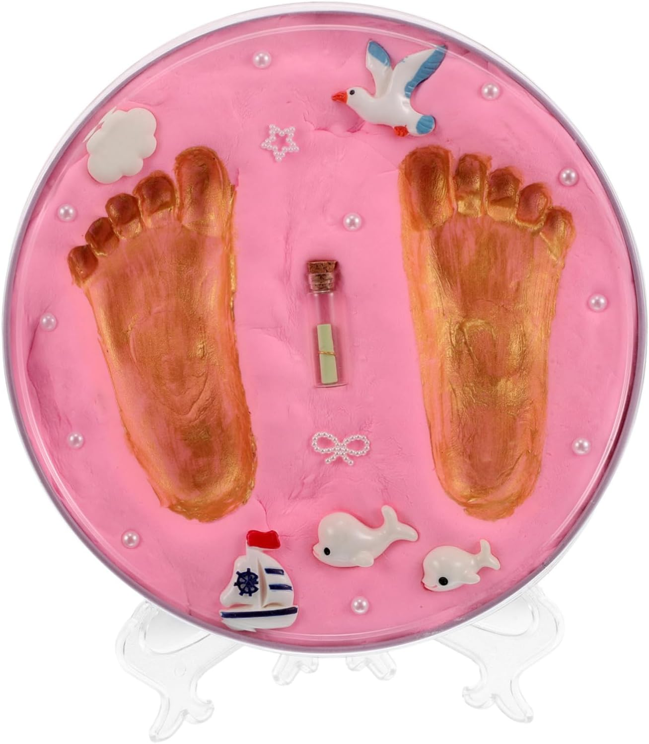 Handprint Mud Registry Search Handprint Photo Frame Kit Footprint Ink for Newborn Keepsake Handprint Ornament Kit Handprint Frame image number 3