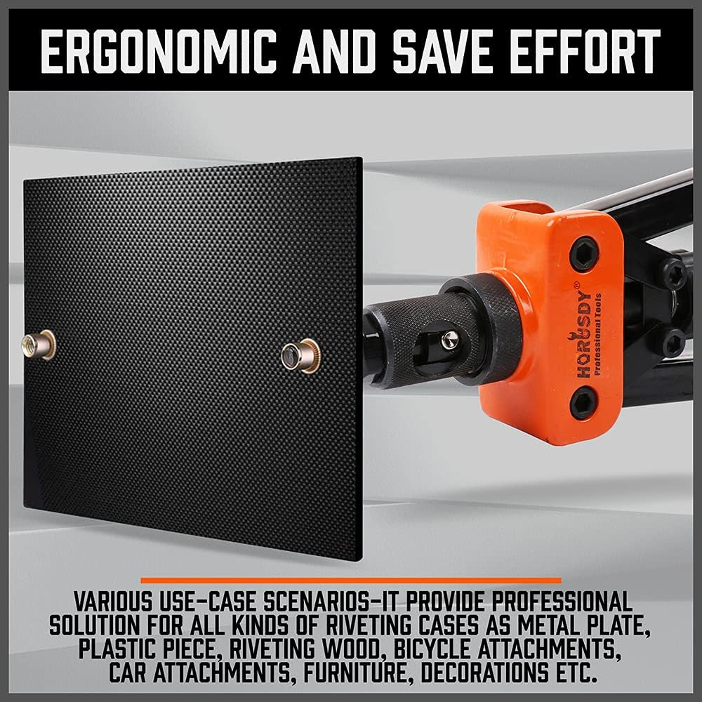 HORUSDY 14" Rivet Nut Tool Set, Nutsert Riveting Gun Metric & SAE Mandrels Rivnut with Storage Case image number 5