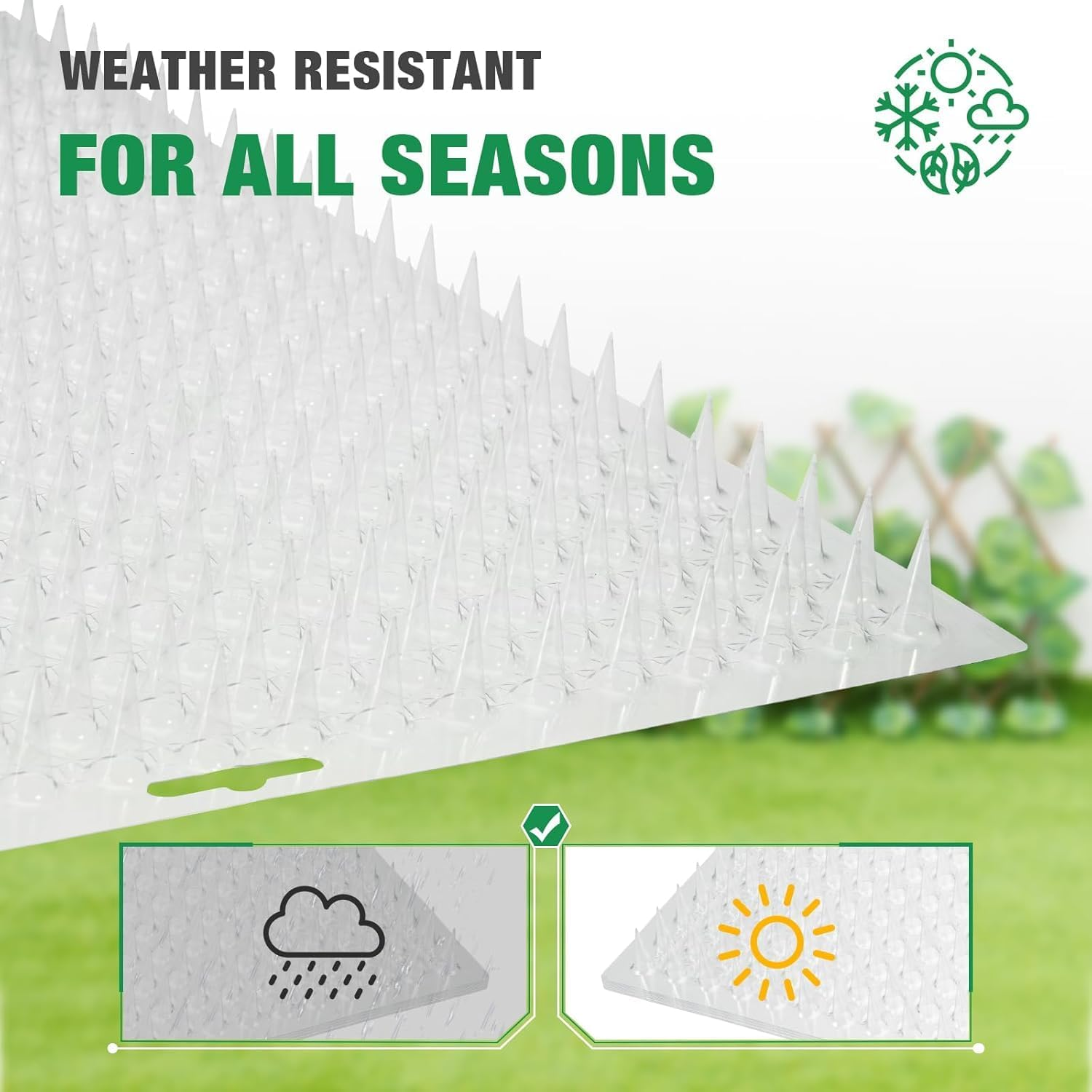 Cat Deterrent Pad, a 16 X 13X1 Inch Spike Pad That Won'T Harm Pets, Is Used as an Indoor and Outdoor Cat Repellent to Prevent Cats and Other Animals from Preying on It All Year Round. (14) image number 3