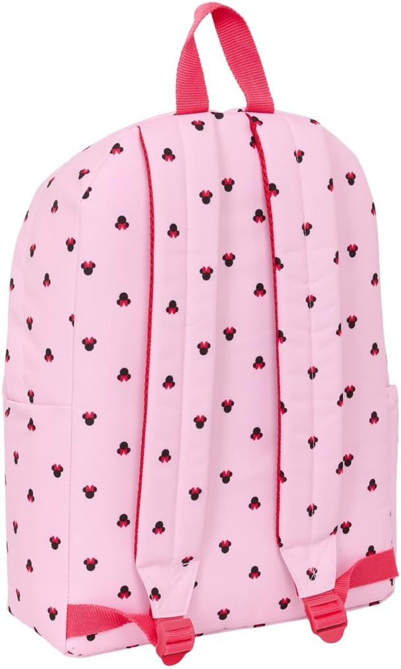Safta MINNIE MOUSE NAIVE - Laptop Backpack 14.1 Inches, Ideal for Young People of Different Ages, Comfortable and Versatile, Quality and Resistance, 31 X 13 X 43 Cm, Light Pink, M, Casual, Light Pink,