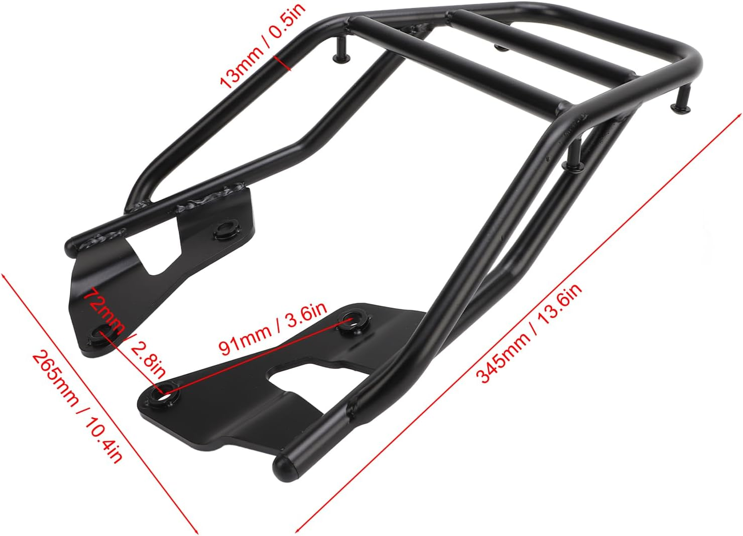 Motorcycle Rear Rack for MSX 125 Grom 125 2016-2020, Motorcycle Rear Cargo Carrier, Powersports Luggage Rack, Fadeproof and Resistant, Easy Installation image number 2