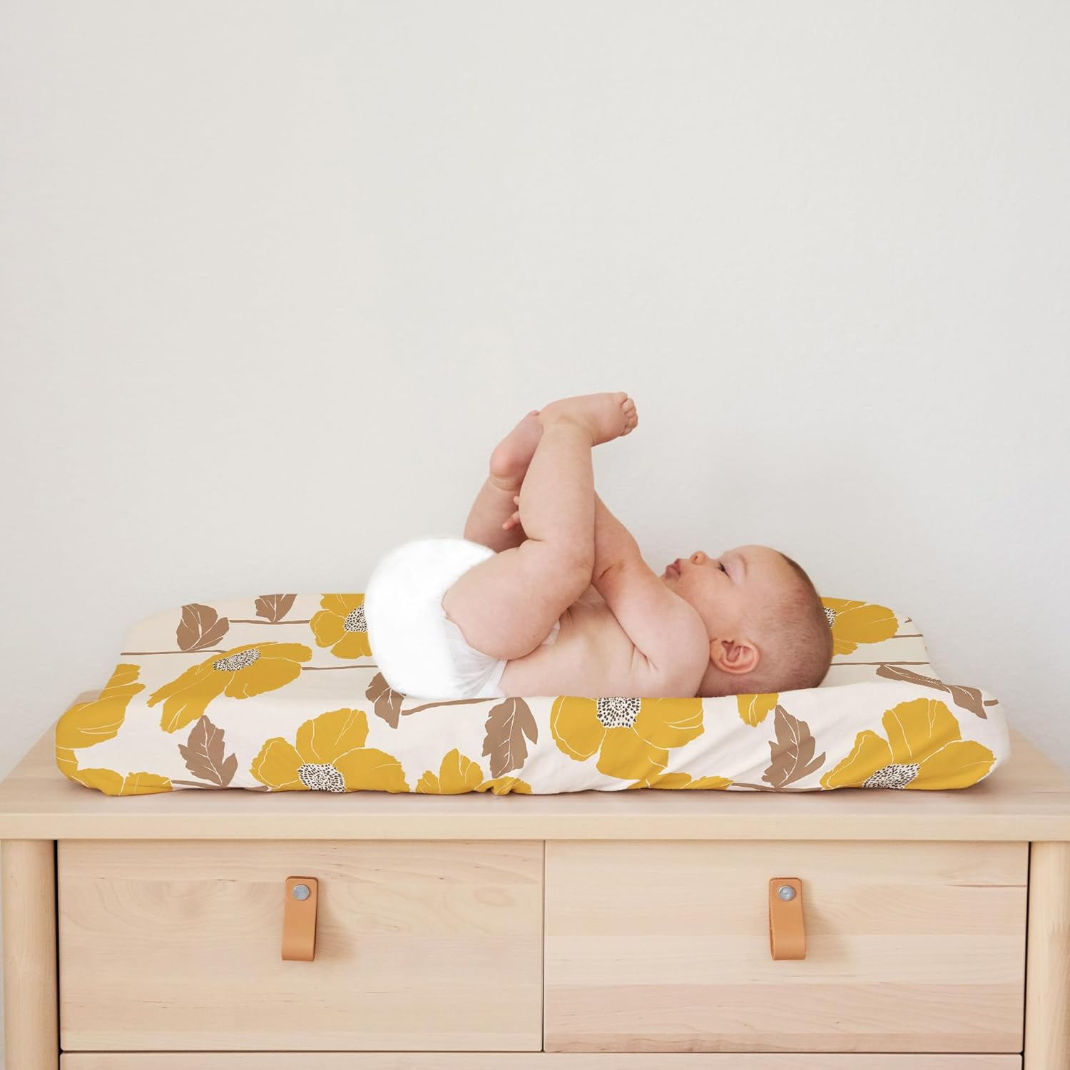 Sorrel + Fern Poppy Fields Changing Pad Cover image number 6