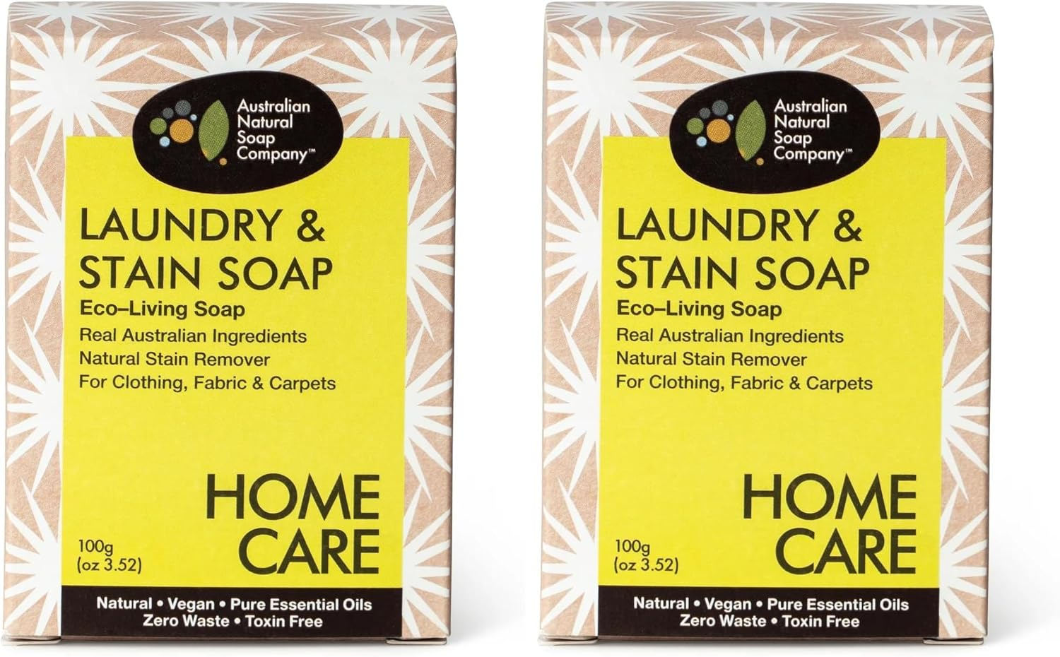 The Aust. Natural Soap Co Natural Palm Oil Free Laundry & Stain Soap 100G