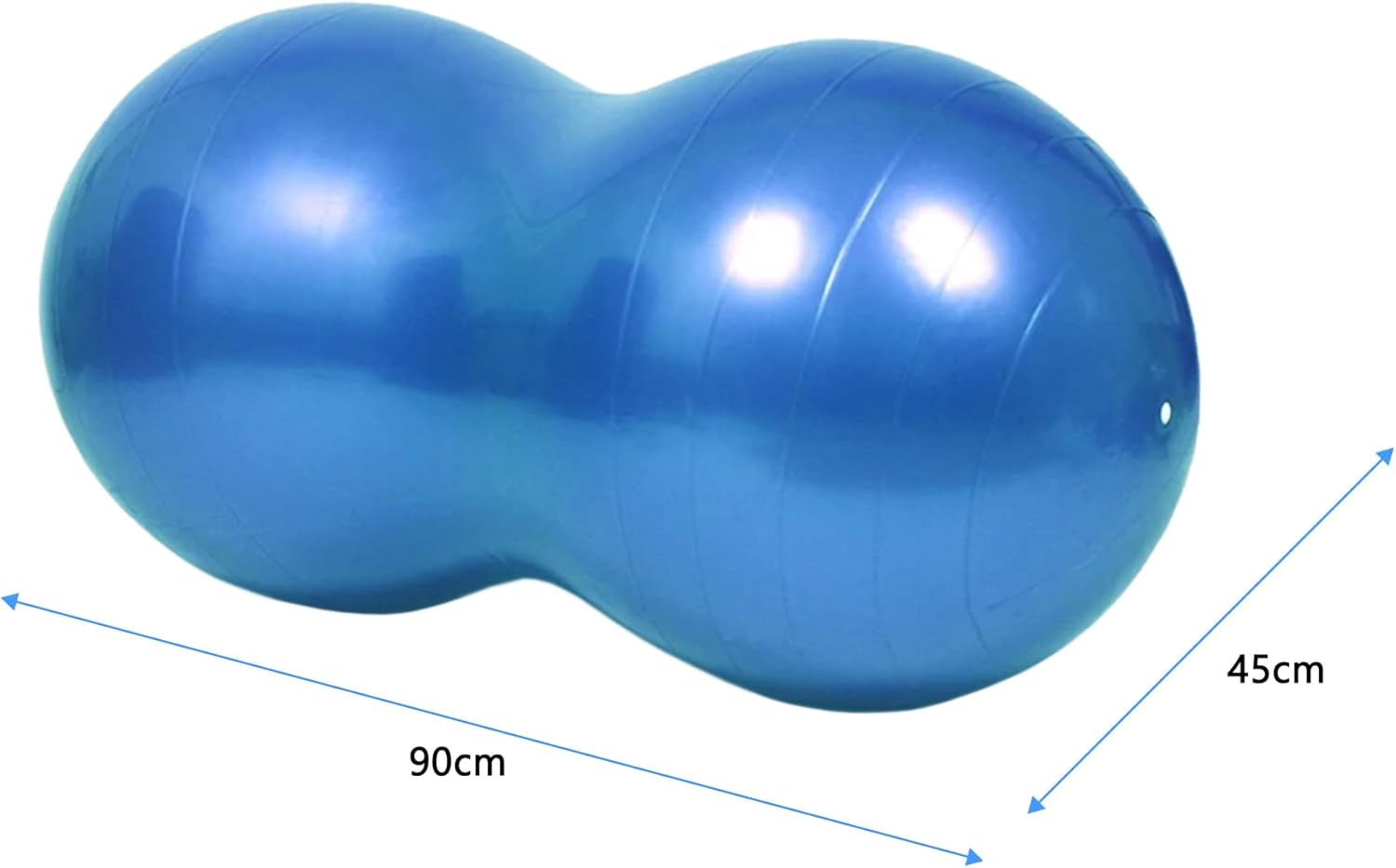 FITNESS MASTER Peanut Yoga Ball Anti-Burst Air Pump Blue 45&times;90 Cm 200Kg Load image number 5