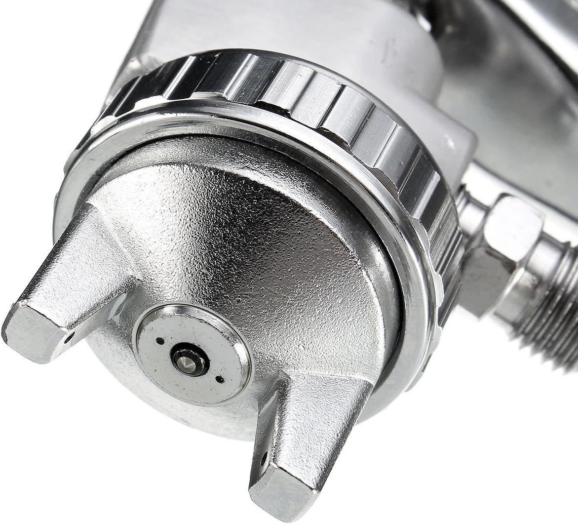 NUZAMAS Suction Feed Air Spray Paint Gun 2.0Mm Stainless Nozzle 1000Ml Capacity Airbrush Painting Tool for Car Furniture Painting Hand Held Paint Sprayer image number 5