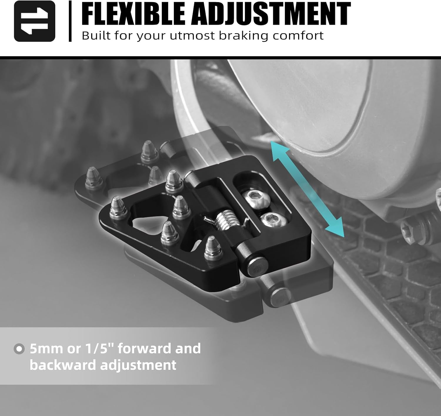 NICECNC Motorcycle Foldable Brake Pedal Replacement Tip Compatible with KTM 125-530 XCW XCFW EXC EXCF 2004-16 690 Enduro R 2008-23 690 SMC R 12-23,Compatible with Husqvarna TC125 250 14-15,See Fitment image number 1