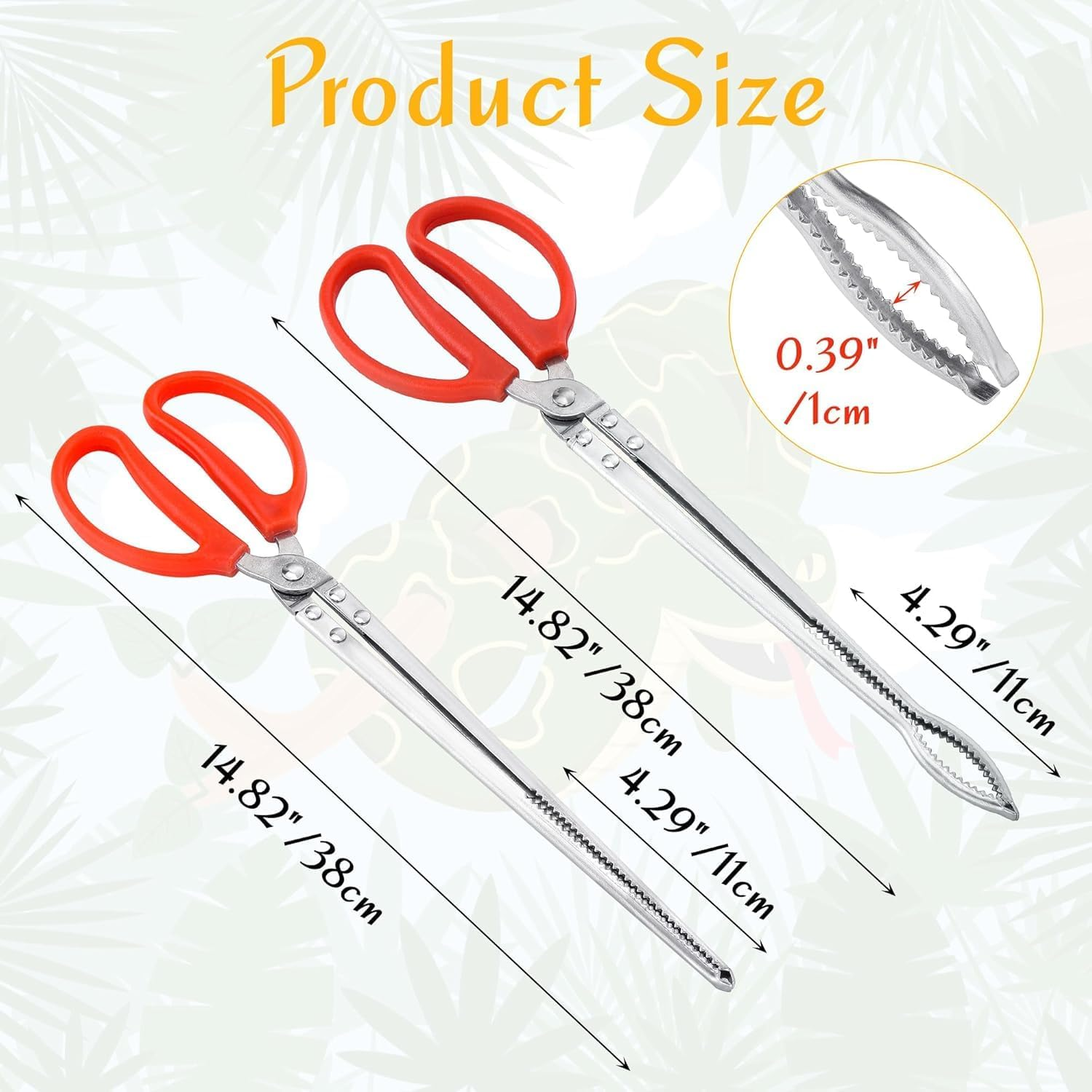 Anti-Skid Snake Feeding Tong Reptile Feeding Tong, 2Pcs Anti-Skid Stainless Steel Reptile Feeding Tong,Anti-Skid Stainless Steel Snake Feeding Tong,Anti-Skid Stainless Steel Snake Reptile Feeding Tong