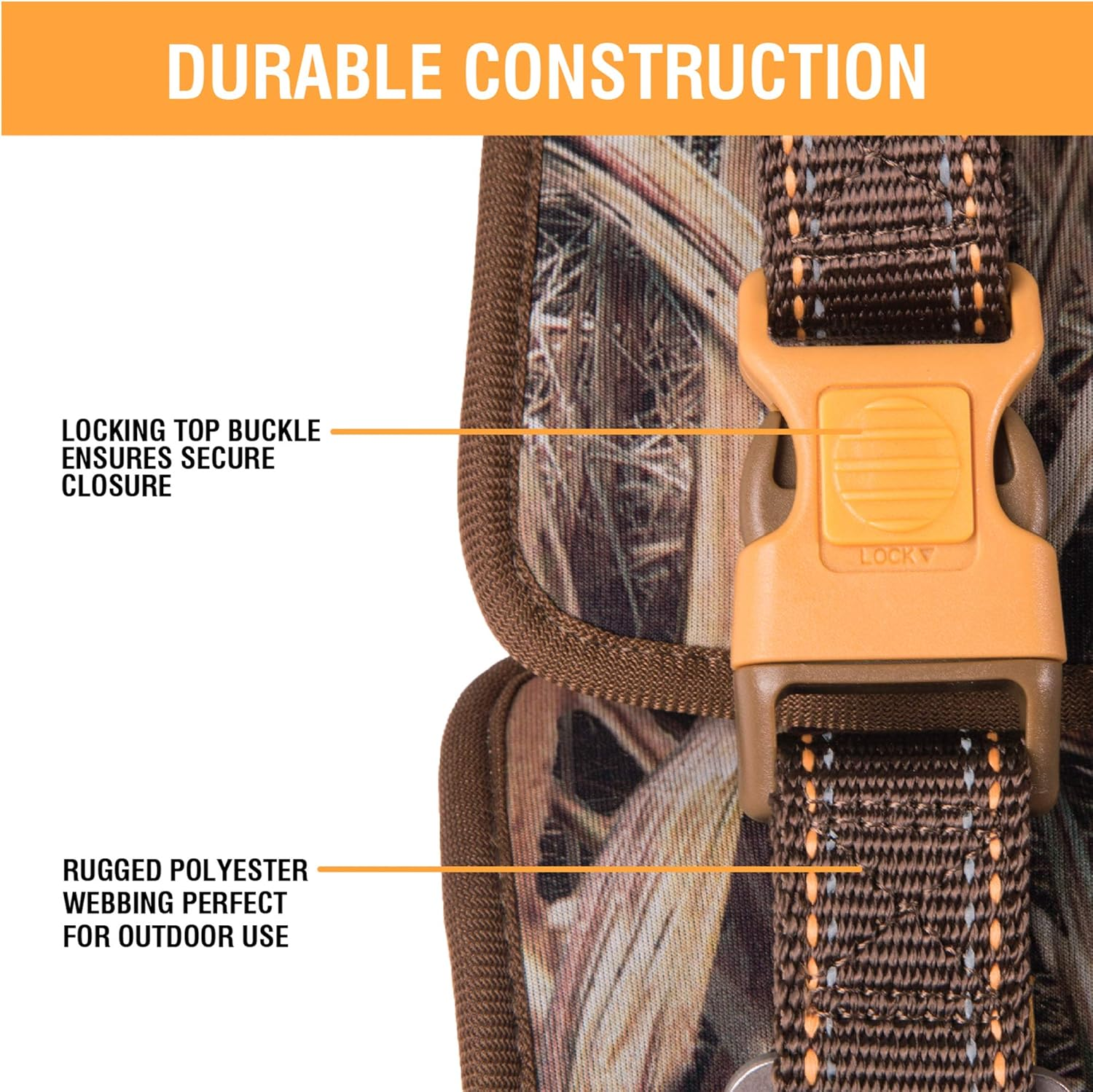 Browning Padded Dog Harness Hunting Dog Harness, Padded Straps, Camo, Shadow Grass Blades, Medium image number 2