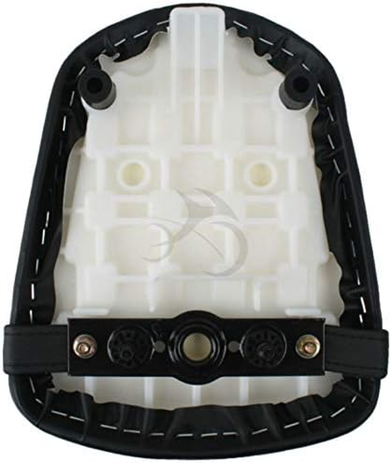 Black Motorcycles Leather Rear Pillion Passenger Seat Cushion Compatible with Suzuki GSXR GSX-R 600 750 2006 2007 image number 2