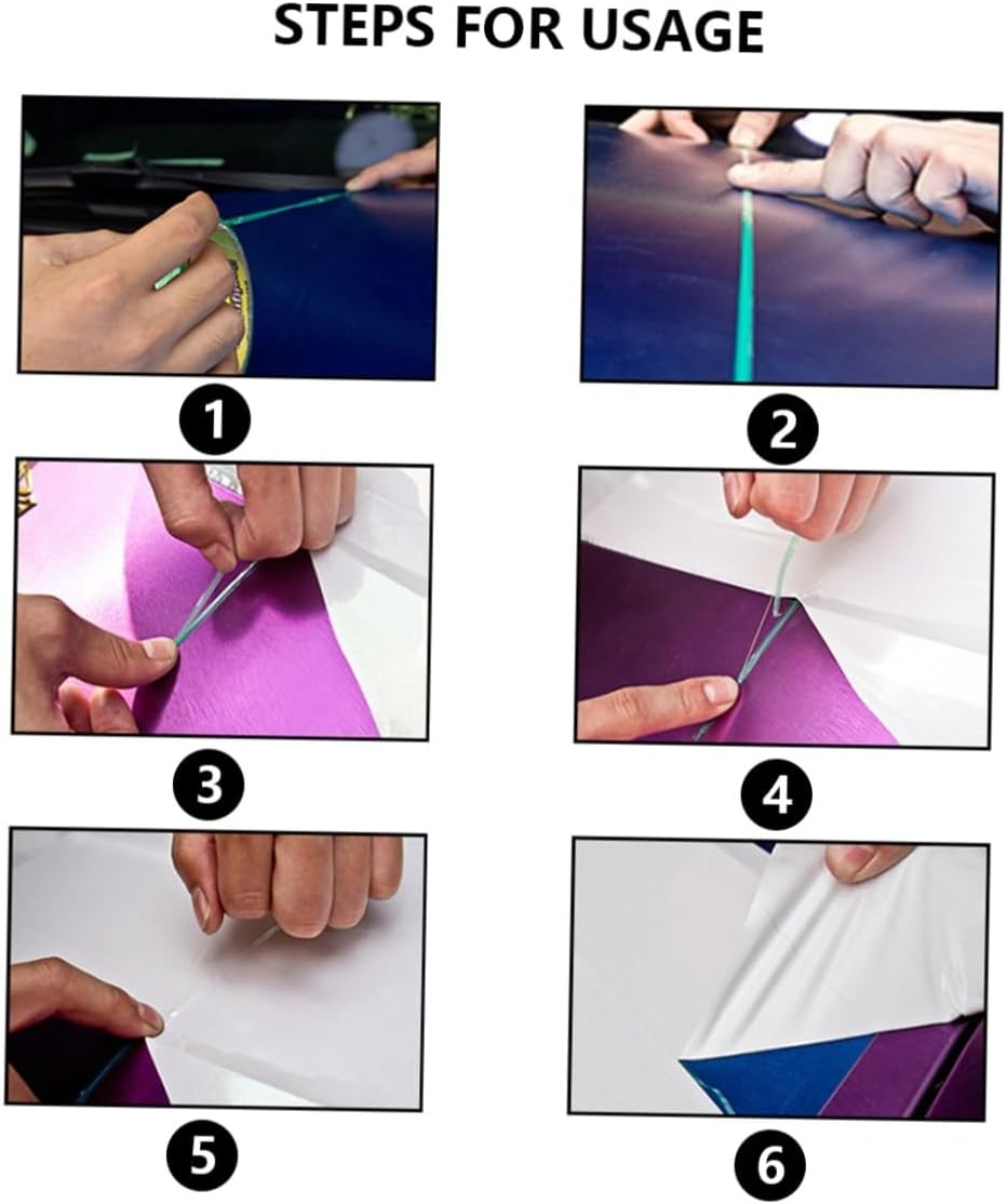 Sosoport 2Pcs Car Film Cutting Tool Flexible Non-Damaging Tape for Precise Vehicle Wraps around Curves Bumpers and Handles for Professional-Grade Applications