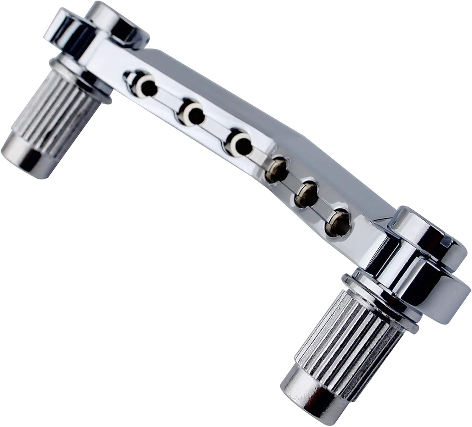 Guyker Guitar Stop Bar Tailpiece with Anchors and Studs Replacement Part Compatible with Les Paul LP SG Style 6 String Electric Guitar - GK21, Chrome image number 6