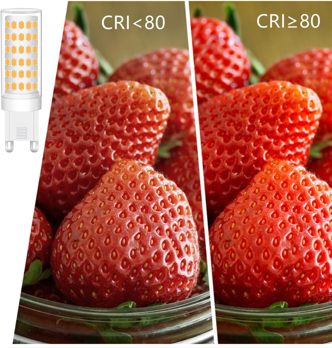 Tkhetiana G9 LED Bulb, Warm White 9W, 60W Equivalent (3 Pack, AC220-240V) image number 5