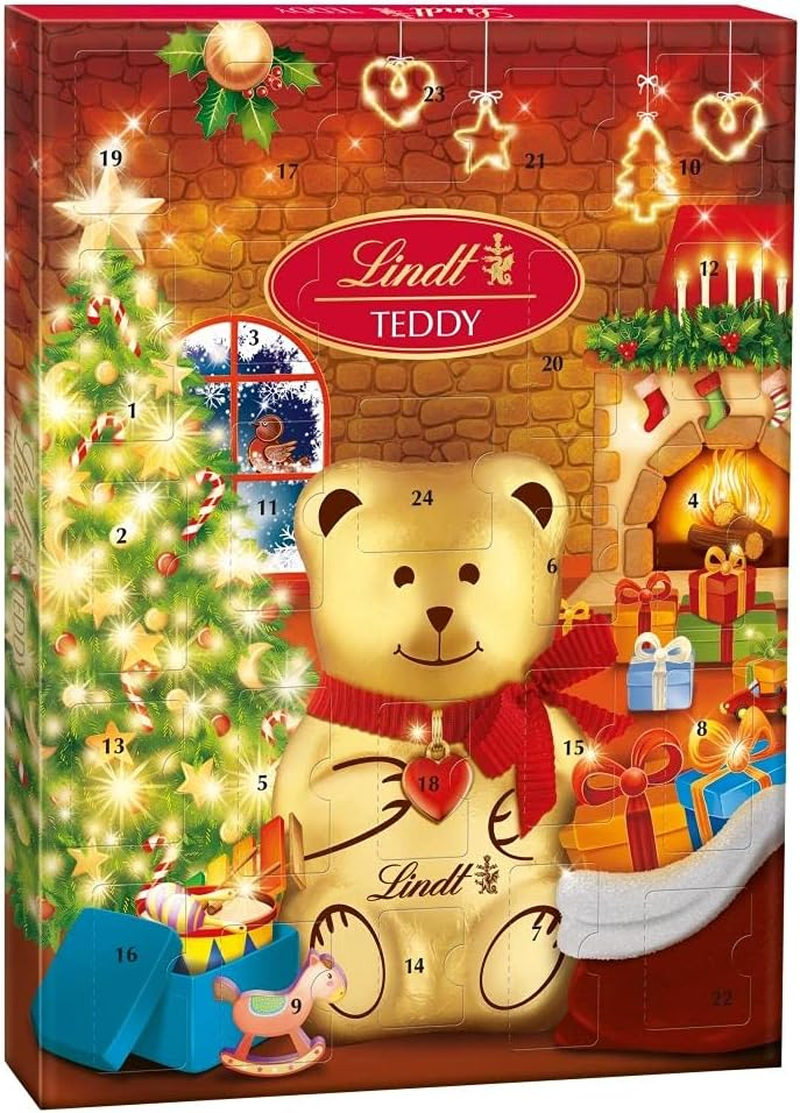 Lindt Teddy Advent Calendar 172G - Lindt Milk Chocolate Assortment