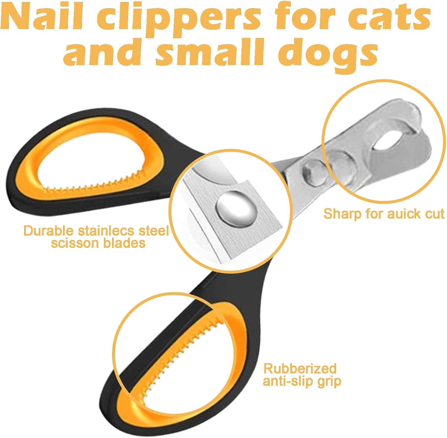 Hrenvaxil Cat & Dog Nail Clippers - Professional Cat Claw Trimmers for Grooming, Suitable for Small Animals like Puppies, Kittens, Birds, Hedgehogs, Ferrets, Rabbits, Hamsters