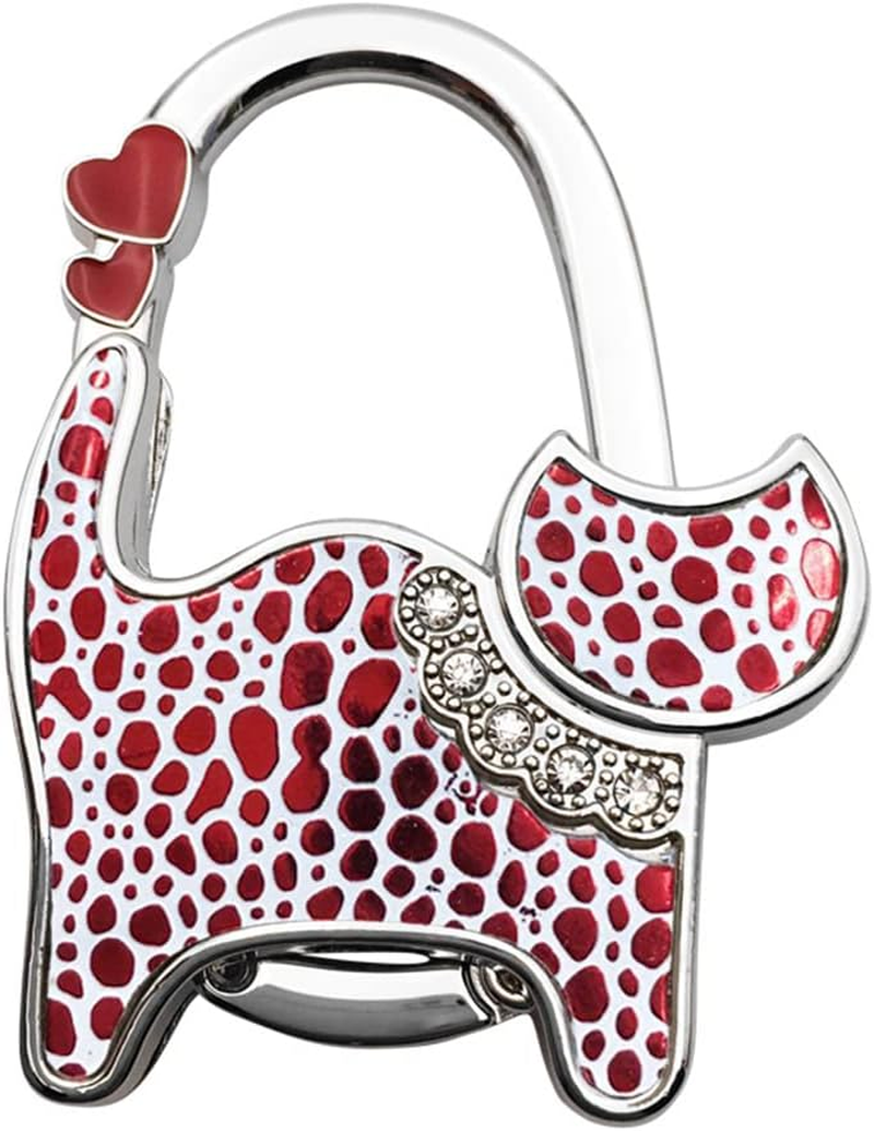 Handbag Hook, Foldable Cute Cat Pattern Portable Table Hook Handbag Hanger for Hanging Purse, Bag, Women Girls Gifts (Type 16) image number 5