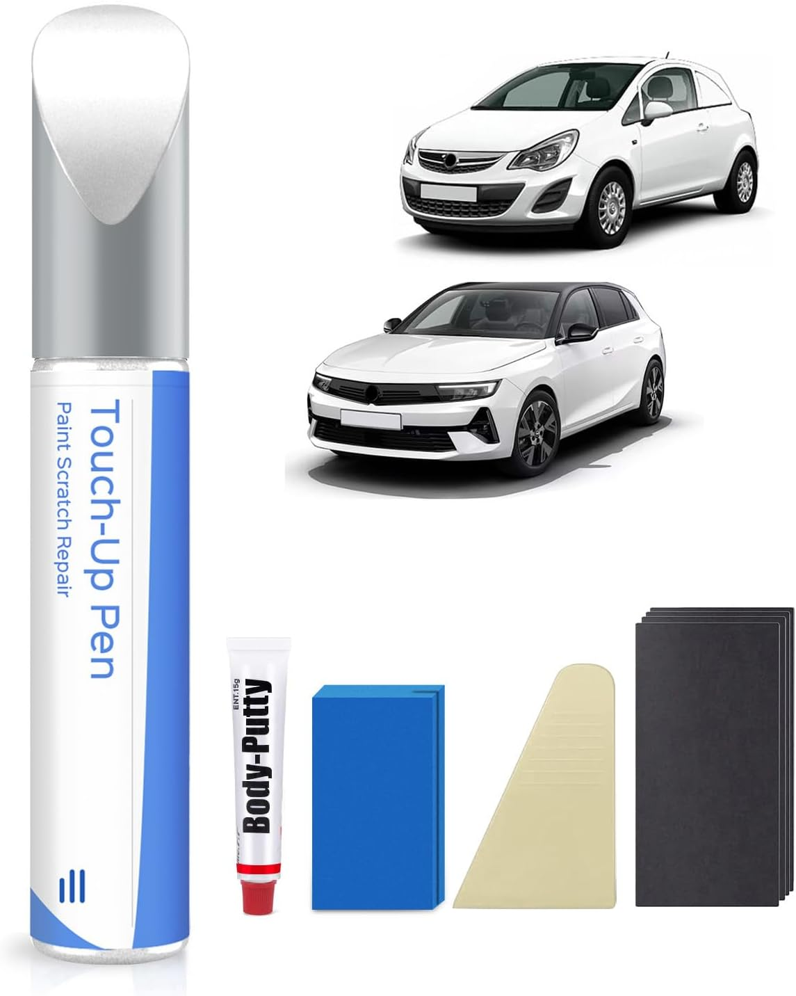 Z40R/40R Snow White Touch up Paint Kit for Vauxhall Exact Match - Touch up Scratches and Chips