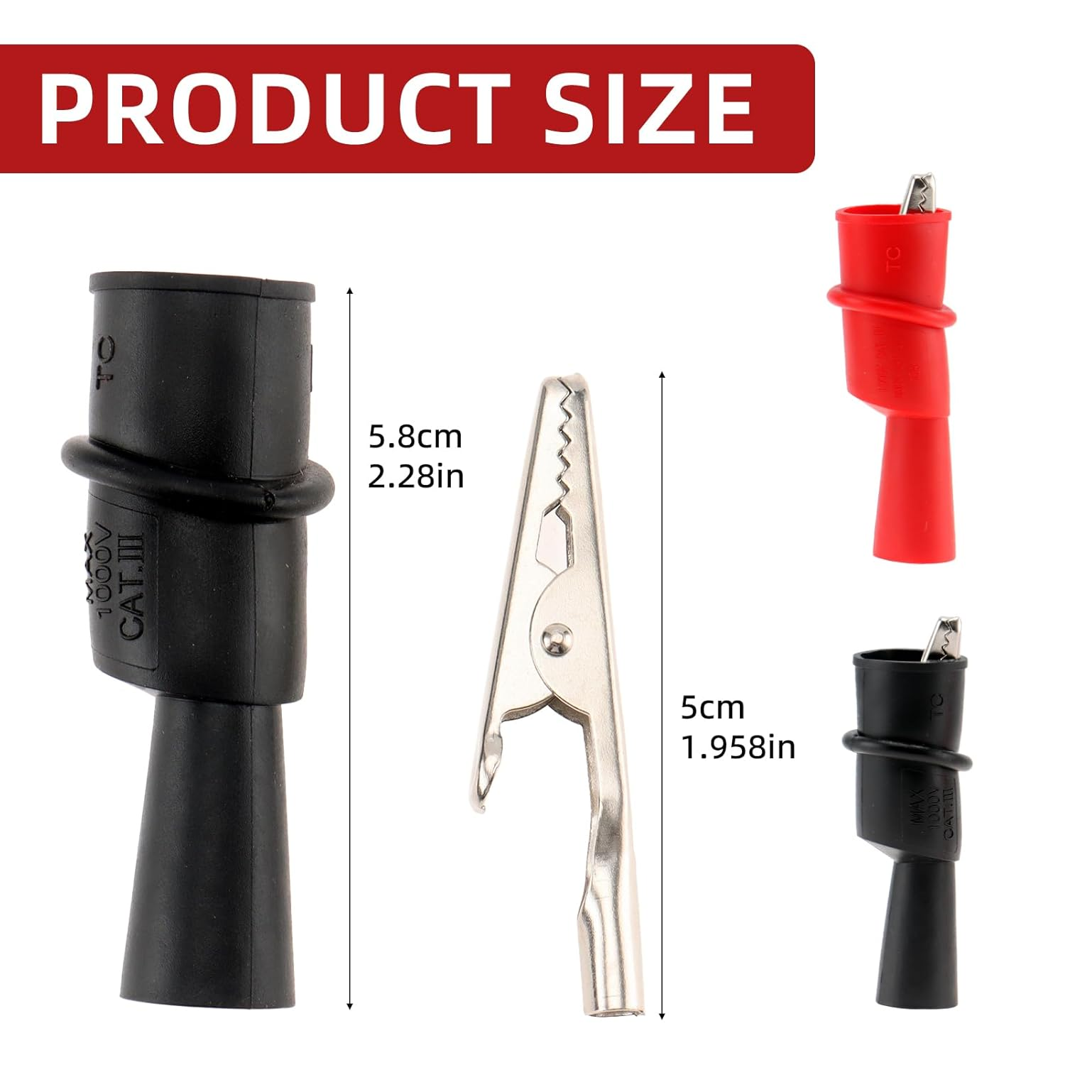 DIANN 10Pcs Alligator Clips Multimeter Alligator Clips Set 10A Insulated Alligator Clip Test Kit for Electrical Testing