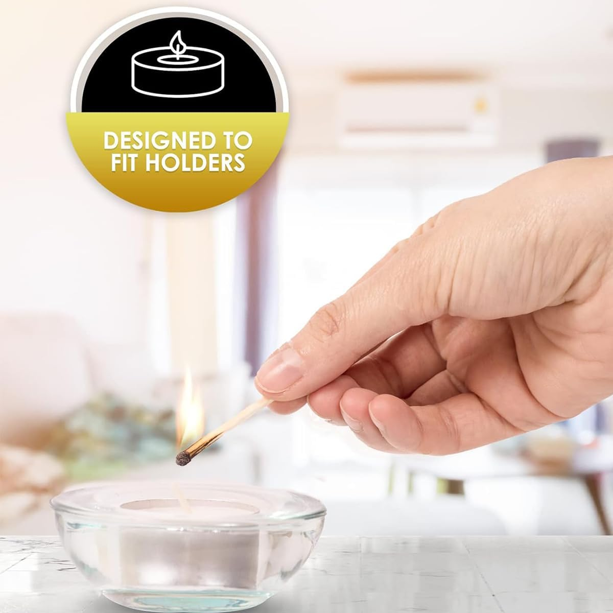 50 Pack Tealight Candles - Tea Lights Candles Unscented Tea Tree Lights Mini Votive, 4 Hours Long Burning White Tea Lights for Wedding, Table Centerpiece, Party, Power Outages image number 5