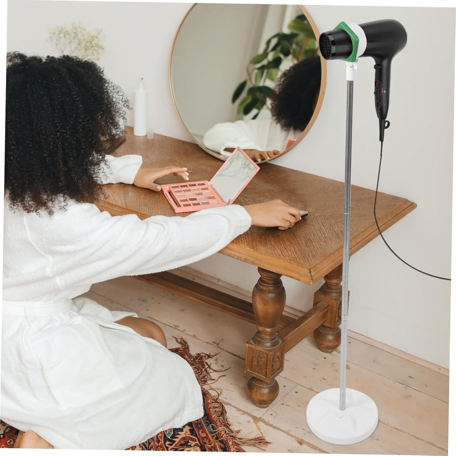 VINTORKY Hair Dryer Holder Stand Suction Cup Pedestal Hair Dryer Holder Portable image number 1