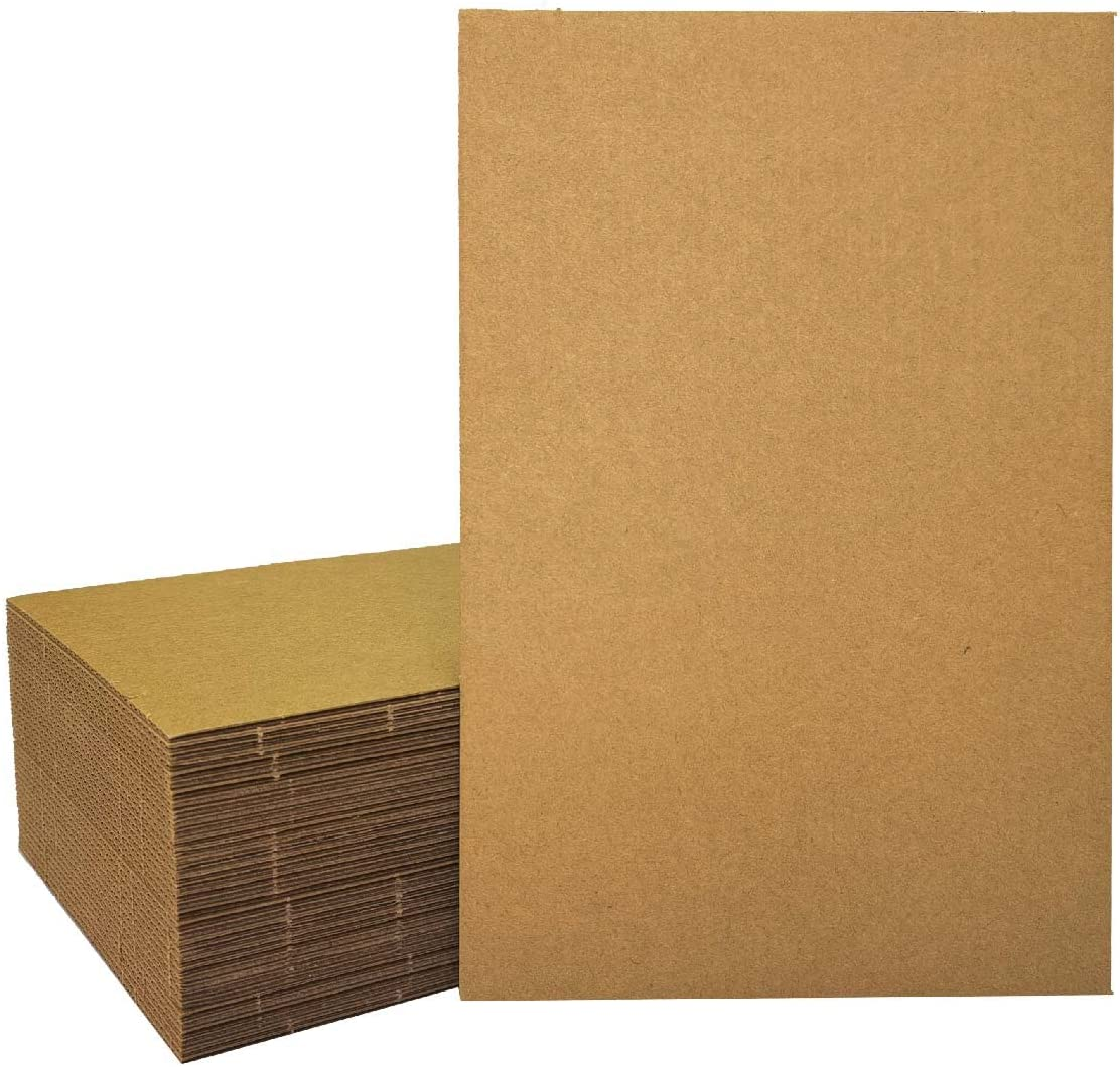 50 Packs A3 Cardboard Sheets, Premium Brown Kraft Corrugated Cardboard Backing and Corrugated Inserts Bulk for Shipping, Mailing,T-Shirts, DIY D&eacute;cor and Crafts image number 3