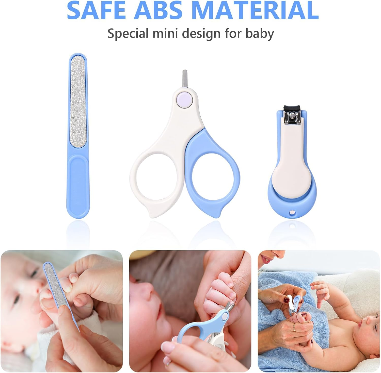 4-In-1 Baby Grooming Kit &ndash; Infant Safety Care Set with Nail Scissors, Clippers, File & Tweezers | Gentle & Precise Tools for Newborns, Infants & Toddlers​ image number 4