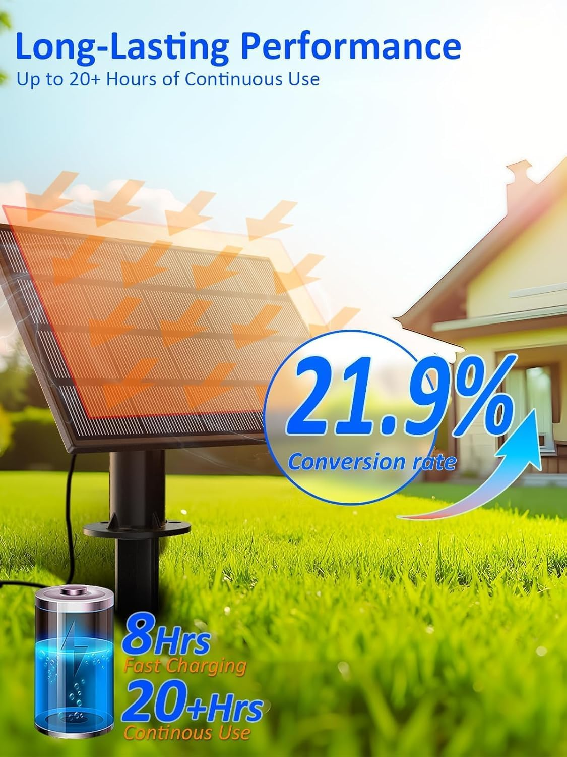 Solar String Lights, 30M Outdoor Waterproof with 50+1 LED Bulbs Long Last for 20+Hrs, Commercial Grade Shatterproof USB Patio Solar Powered Lights for Camping, Backyard, Garden, Porch Decor (30M) image number 1