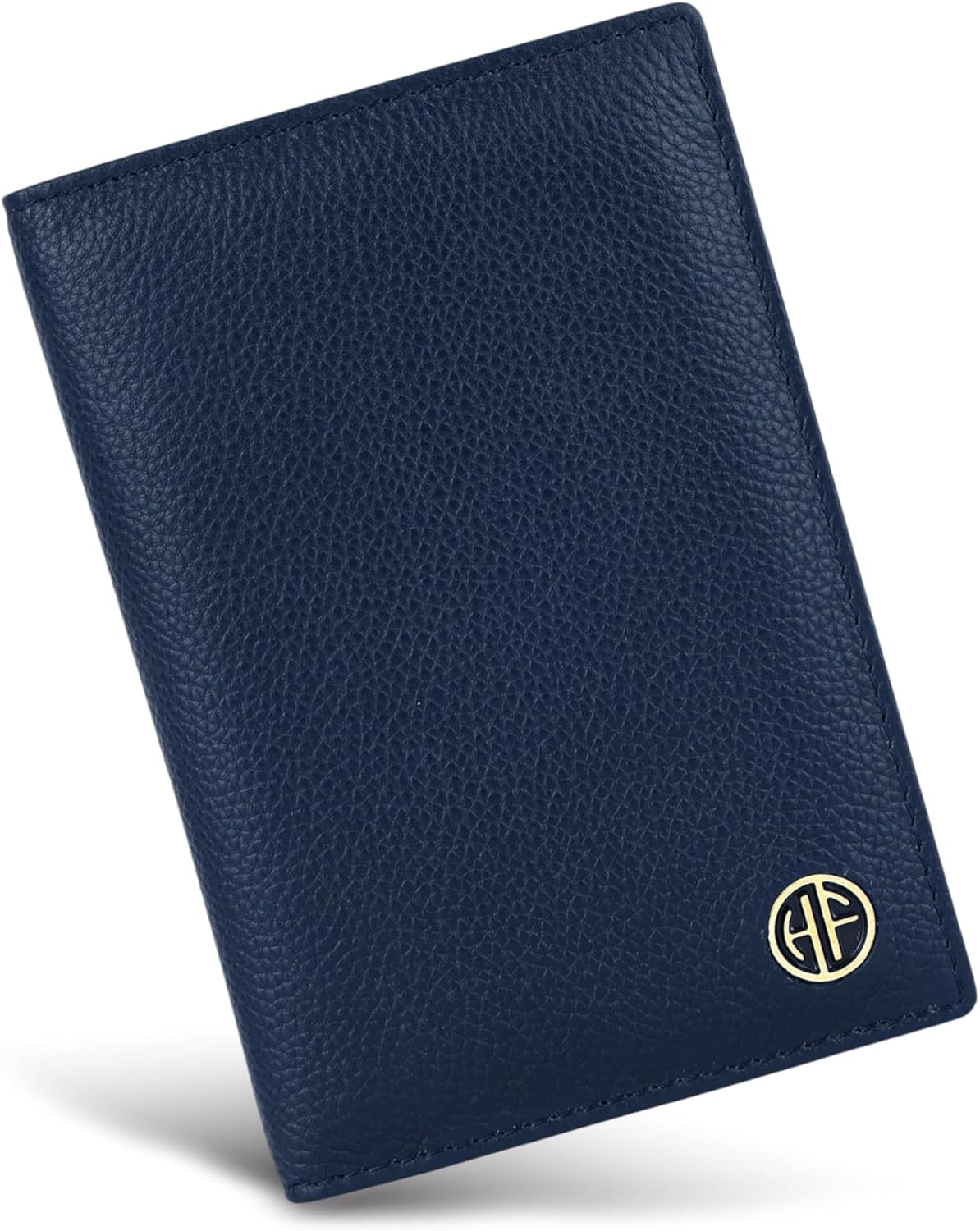 HAMMONDS FLYCATCHER Leather Unisex Passport Holder, Graphite Grey, Minimalist - Croc Blue image number 7