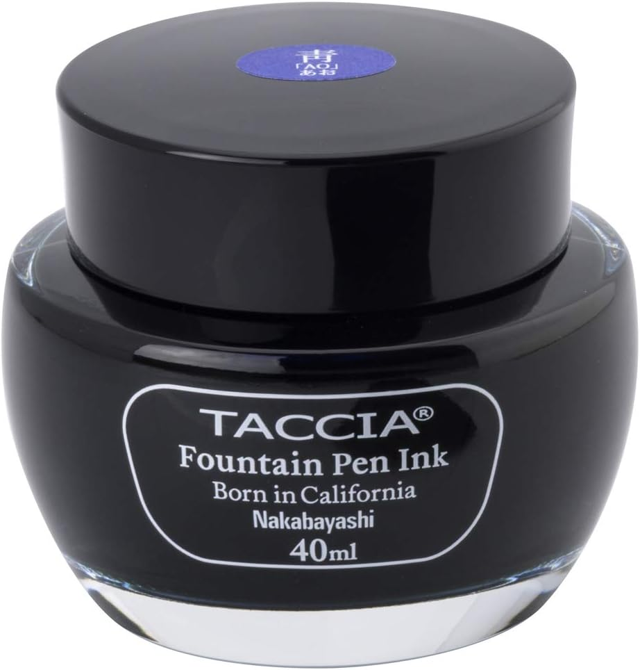 TACCIA TFPI-WD40-10 Blue Ink Fountain Pen Ink, Water-Based Dye, Blue