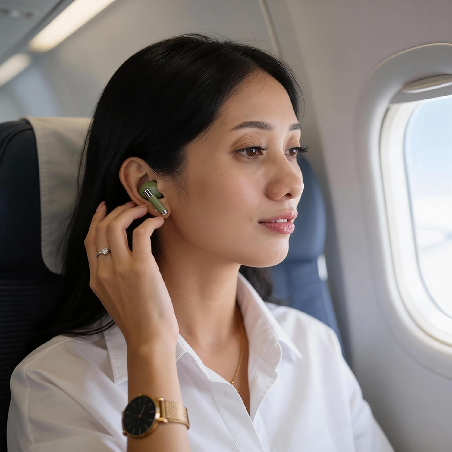 Intempo Noise Cancelling Earbuds - Wireless Bluetooth, 22 Hours Playtime, Noise Cancelling, Touch Control, Additional Ear Tips, Type-C Charging Cable, Green