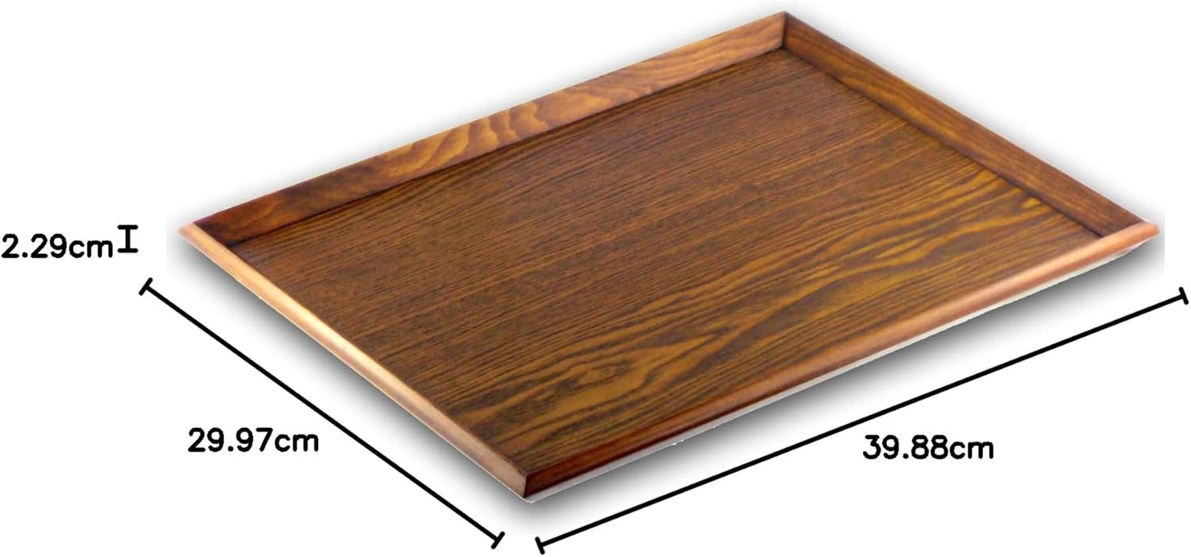 Nagao WK506 Wooden Obon Tray, 15.7 X 11.8 X 0.9 Inches (40 X 30 X 2.4 Cm), Lacquer