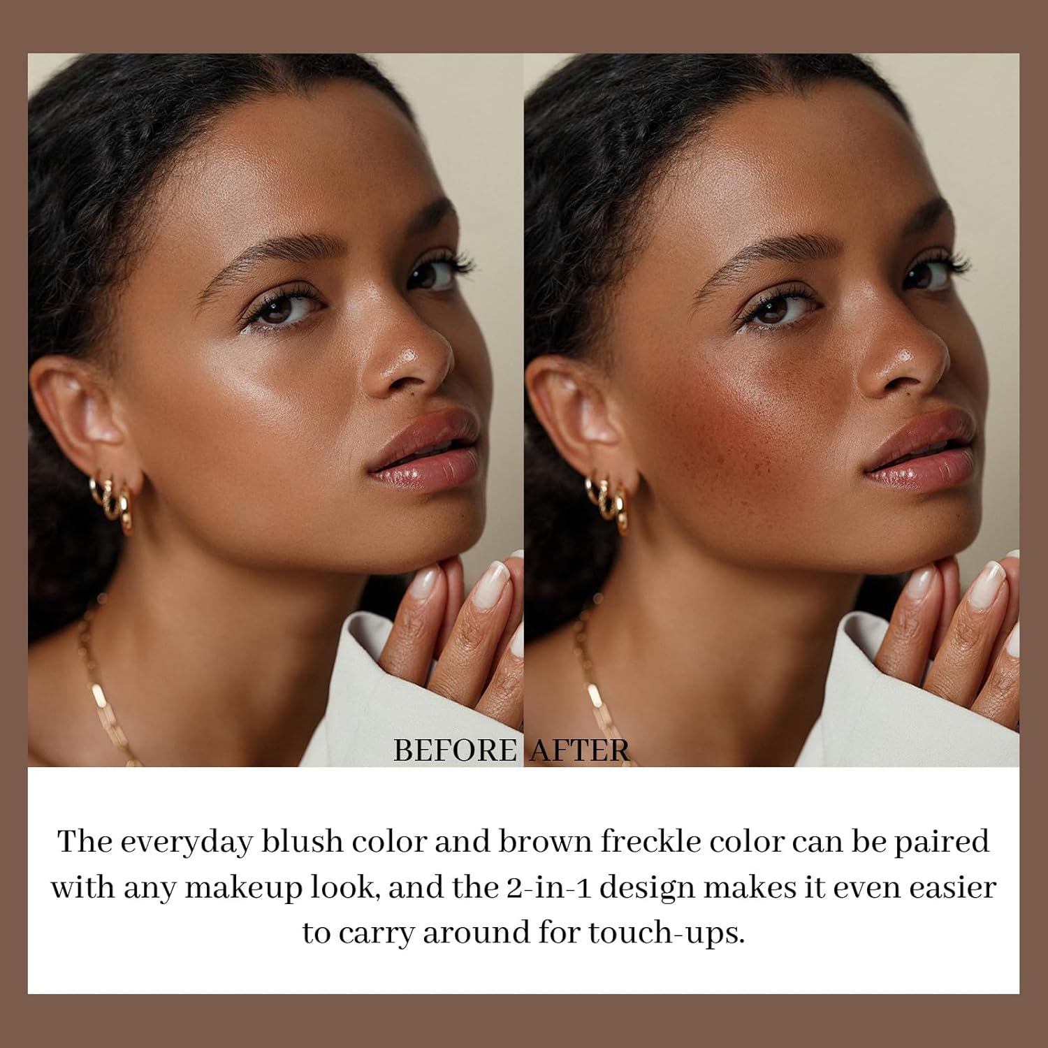 DAGEDA Freckle Blush Makeup Pencil, 2 in 1 Liquid Freckle Pen and Cream Blush,Quick-Dry, Lifelike Natural Freckles,Suitable for Natural Sun-Kissed Face Makeup 01 image number 1