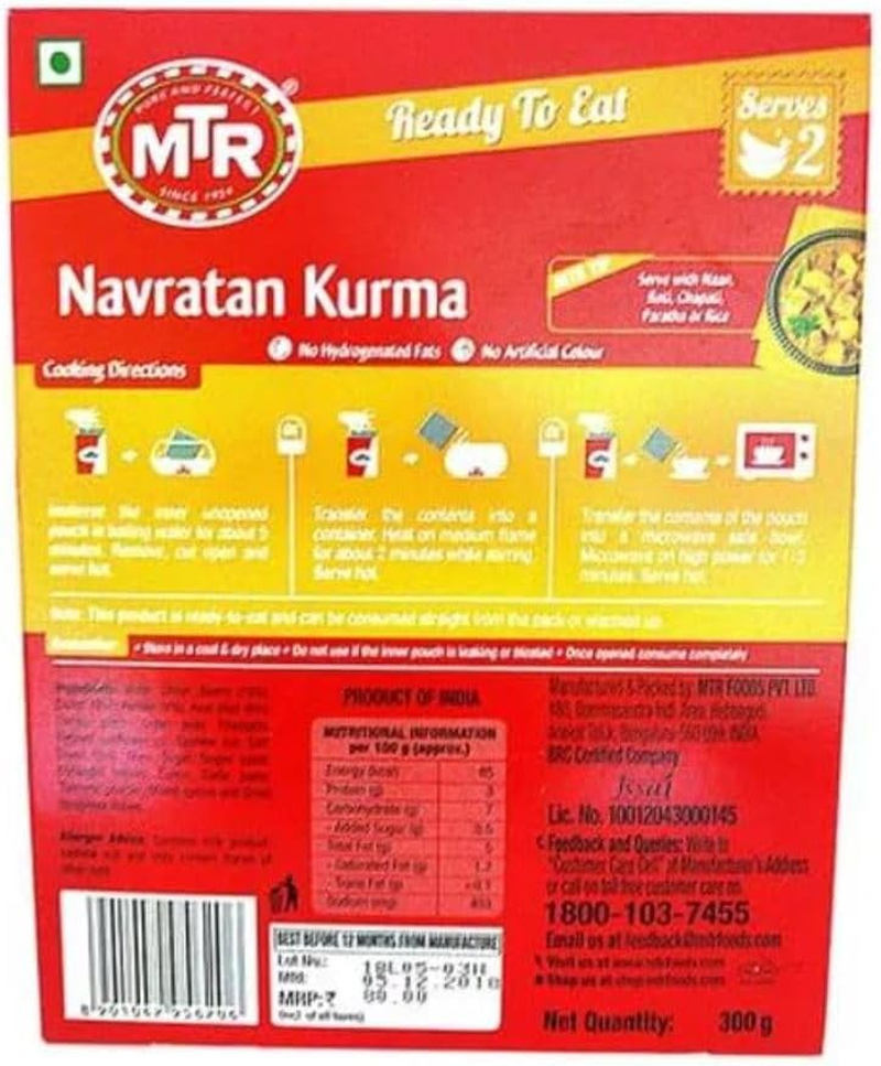 MTR Ready-To-Eat Navratan Kurma, 300 G
