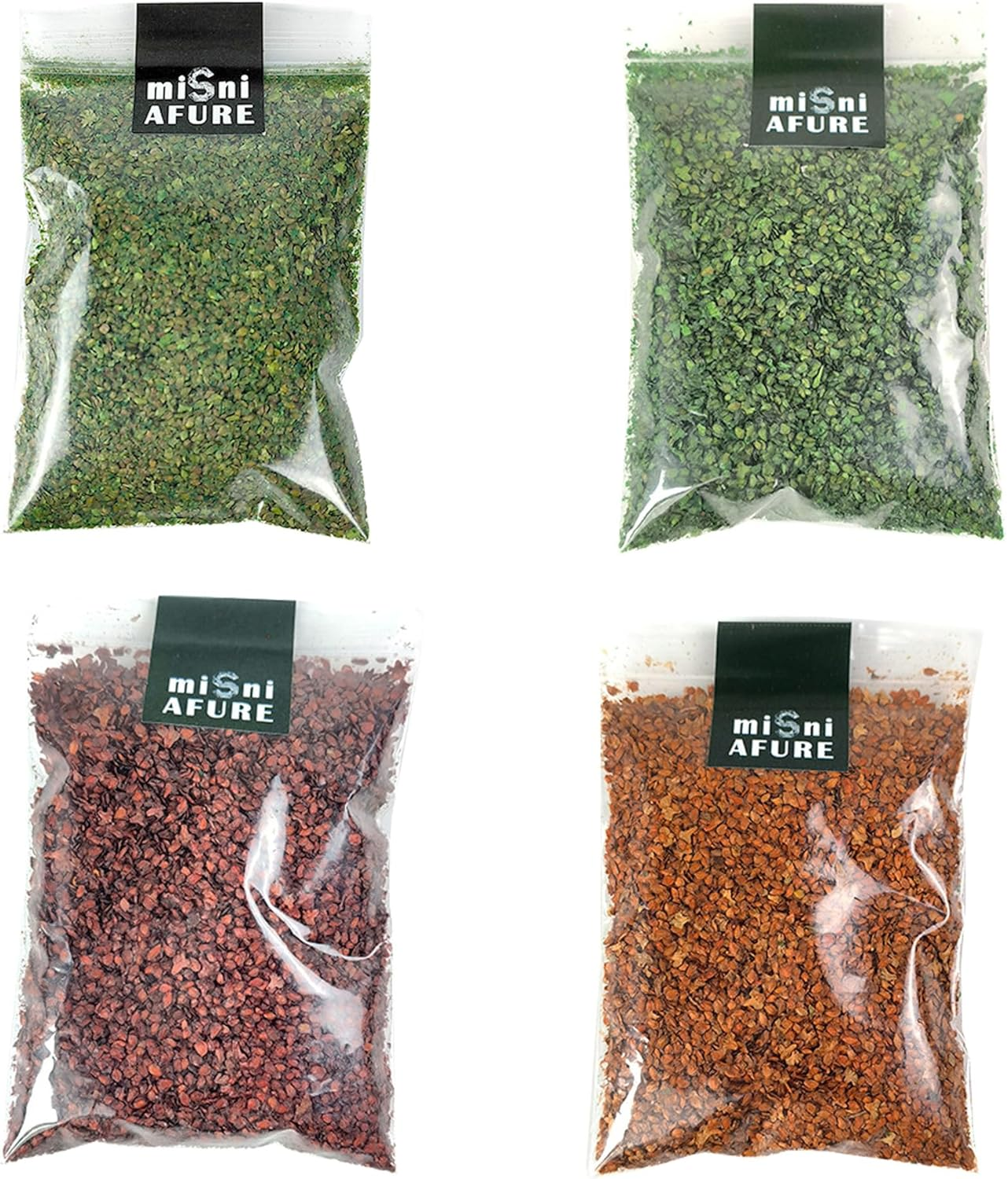 Cayway Realistic Miniature Leaves,4 Pack Shrink Model Scenery Leaf, 4 Color Simulation Leaves for DIY Railway Fairy Garden Simulation Vine for Fairy Garden Diorama Scenery Landscape Layout image number 3