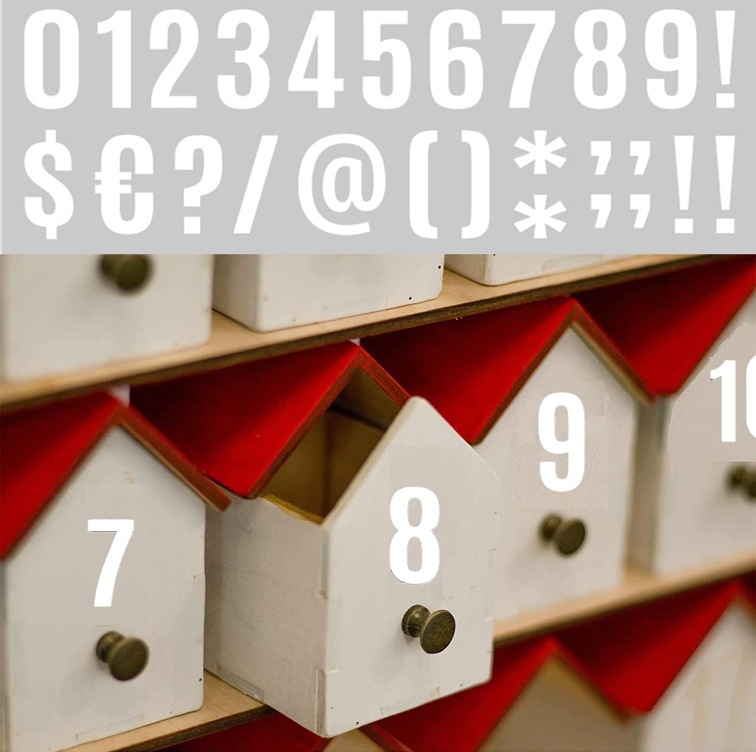 12 Sheets Vinyl Letter Stickers, Betterjonny White Self-Adhesive Letters Numbers Stickers 1In Alphabet Letter Stickers Kit for Mailbox, Signs, Window, Door, Cars, Home, Business, Address Number - Black image number 5