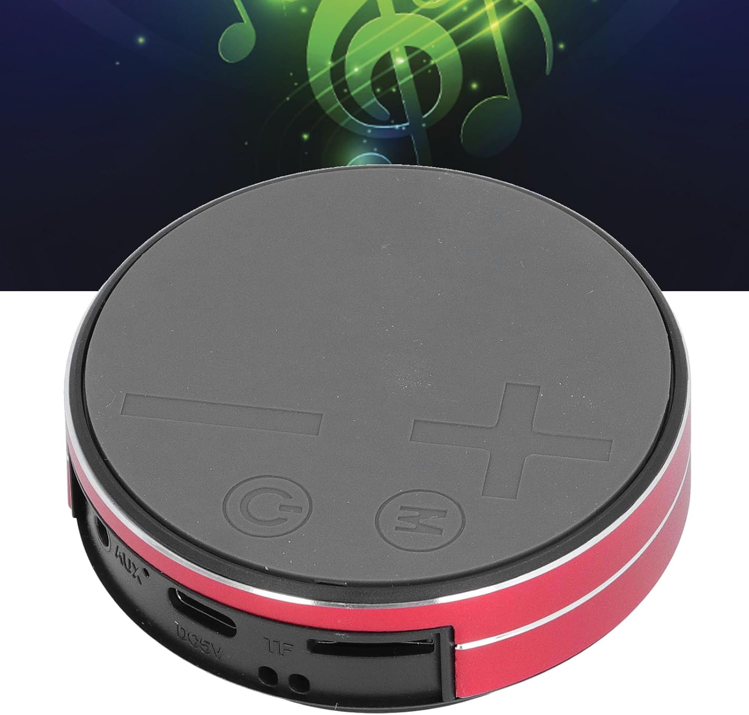 Bone Conduction Speaker, True Speakers Mini Portable Stereo Sound Portable Speaker Waterproof Music Player for Home Outdoor Travel, Suction Cup Base (Red) image number 4