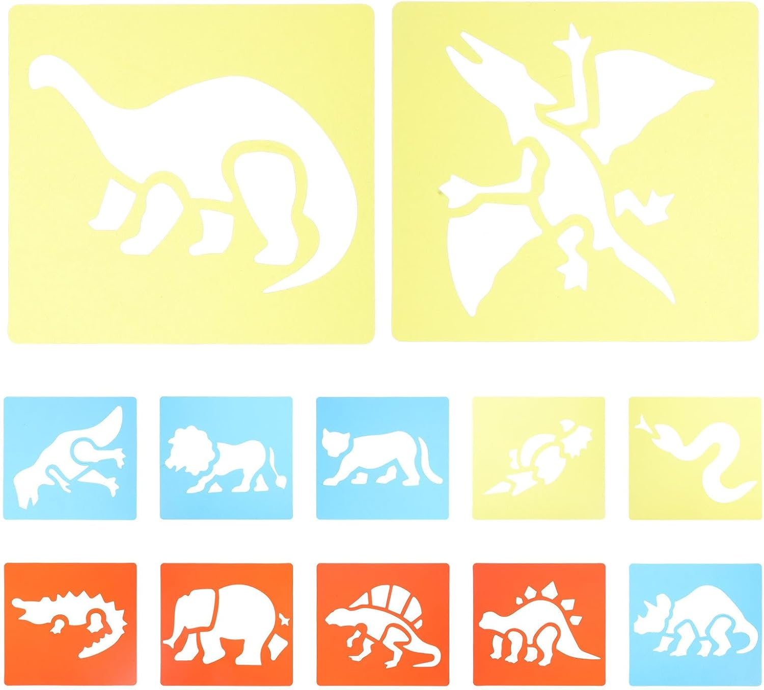 SHINEOFI 12Pcs Reusable Animal Stencils for Boy Girl Plastic Drawing Templates for Craft Projects Washable Art Supplies for Early Education and Creativity image number 6