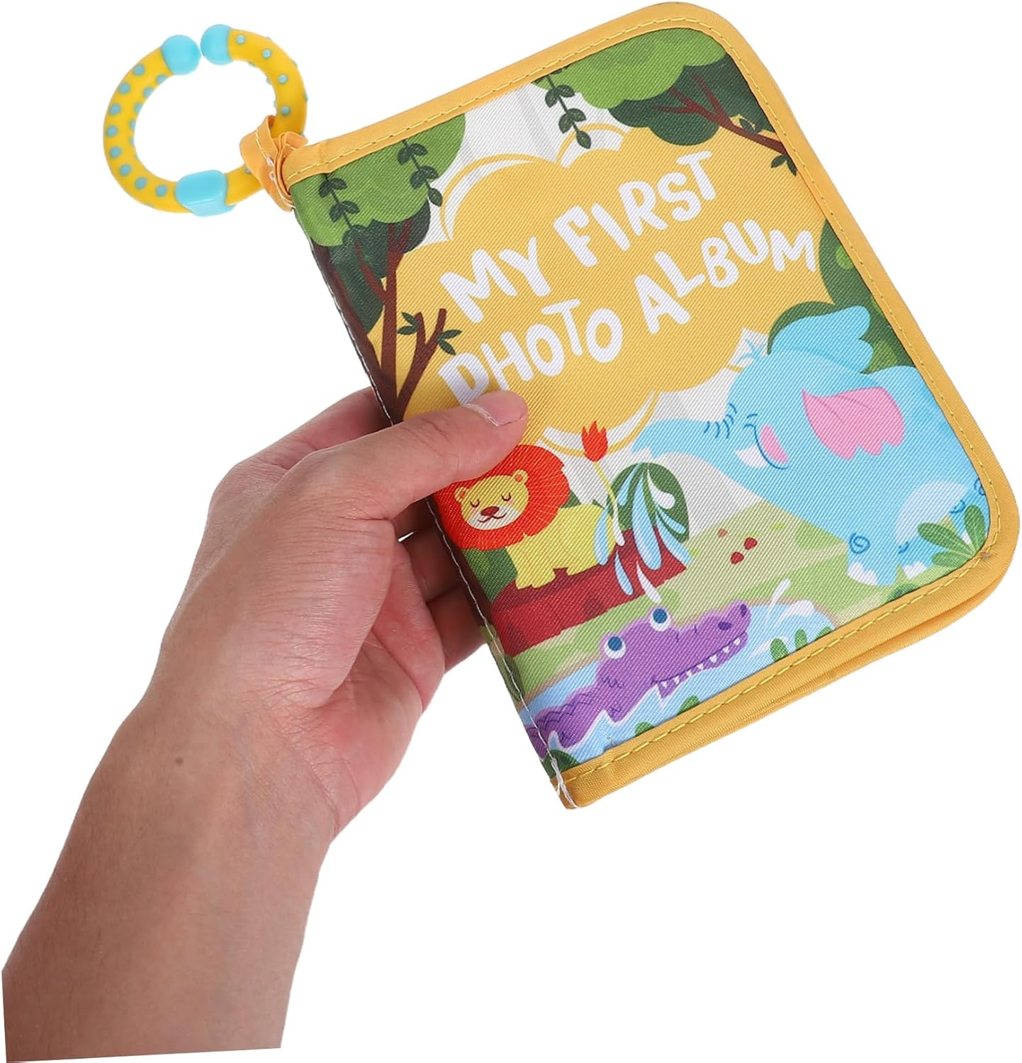 Toyvian Soft Photo Album Fabric Keepsake My First Family with Photo Slots for Newborn Boy Girl Versatile Storage for Keepsakes and Shower Gift image number 2