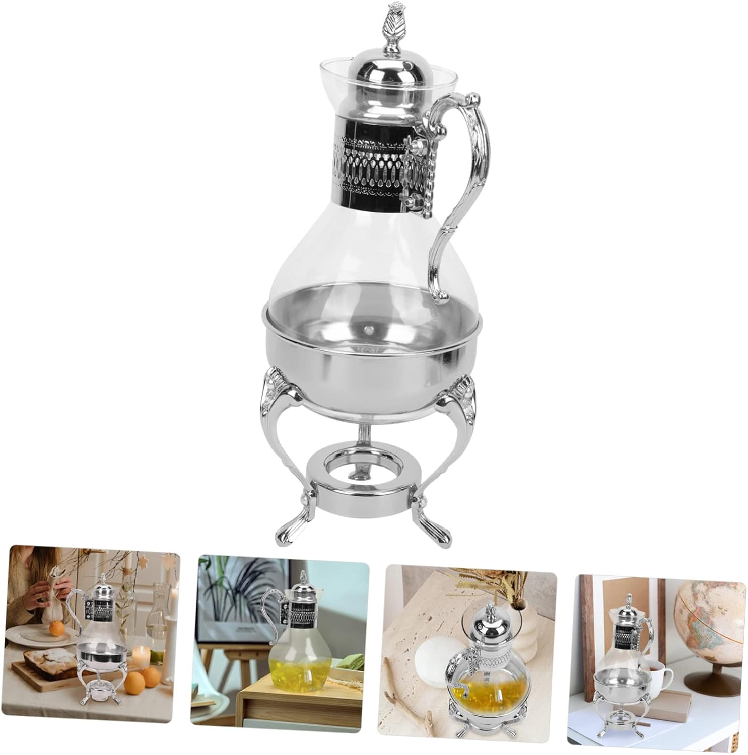 Household Japanese Teapot Turkish Home Shop Pot Pots Bottle for Maker Warmer Silver Kettle Restaurant Party Coffee China Use Glass Supplies Espresso Arabic Tea European Cold Style image number 6