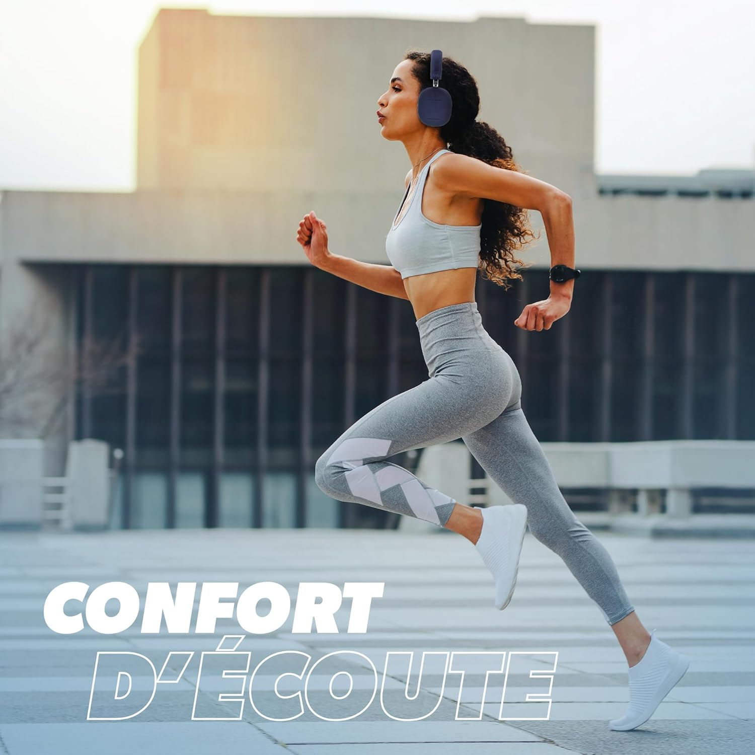 T'Nb - Wireless Bluetooth Headphones with Active Noise Cancellation, Circumaural, Comfortable and Comprehensive, Stereo Sound with Built-In Microphone, up to 50 Hours Battery Life - Blue image number 1