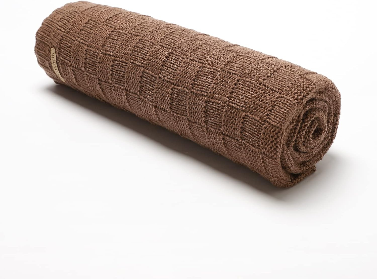 LAWKUL Baby Blankets Knit Cable Babe Blanket Soft Airy Newborn Infant Receiving Swaddling Brown Neutral Crib Stroller 40"X30" - Beige image number 3