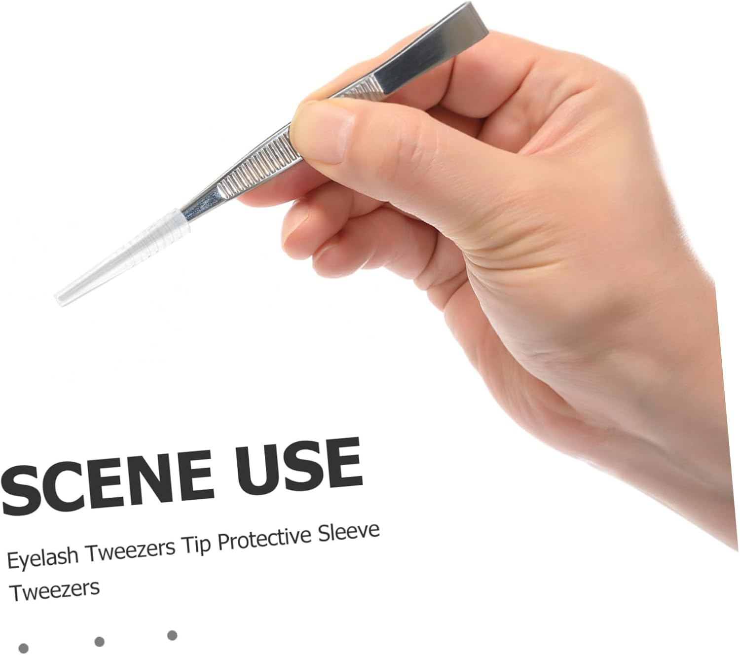 Ipetboom 50Pcs Eyelash Tweezers Cover Protective Sleeve Non-Slip for Professional Lash Application Use Pointed Eyelash Tweezers image number 1