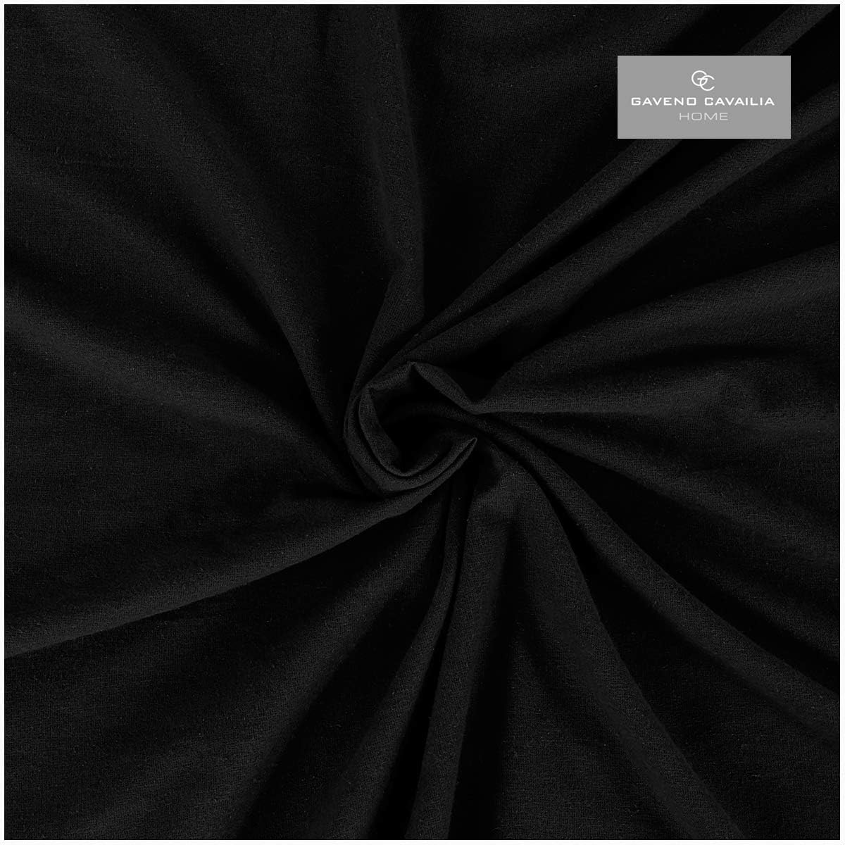 GC GAVENO CAVAILIA Easy Care Plain Dyed Flannel Flat Sheet, 100% Brushed Cotton Luxury Bedding Accessory, Soft & Cosy Bed Linen, Black, Single Size Bedsheet image number 3