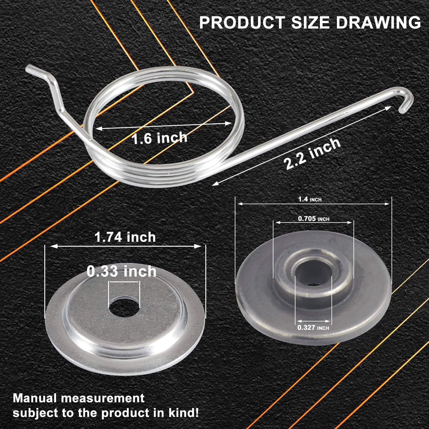 2-Pcs GY21943B GY21943A Brake Pad Kit for John Deere 42" L, D, X Series 100 105 115 100 110 120 125 130 Mower, Replaces GY21943, Included GX20515 Retainer, GX20494 Spring and GX23240 Deck Bushing image number 2