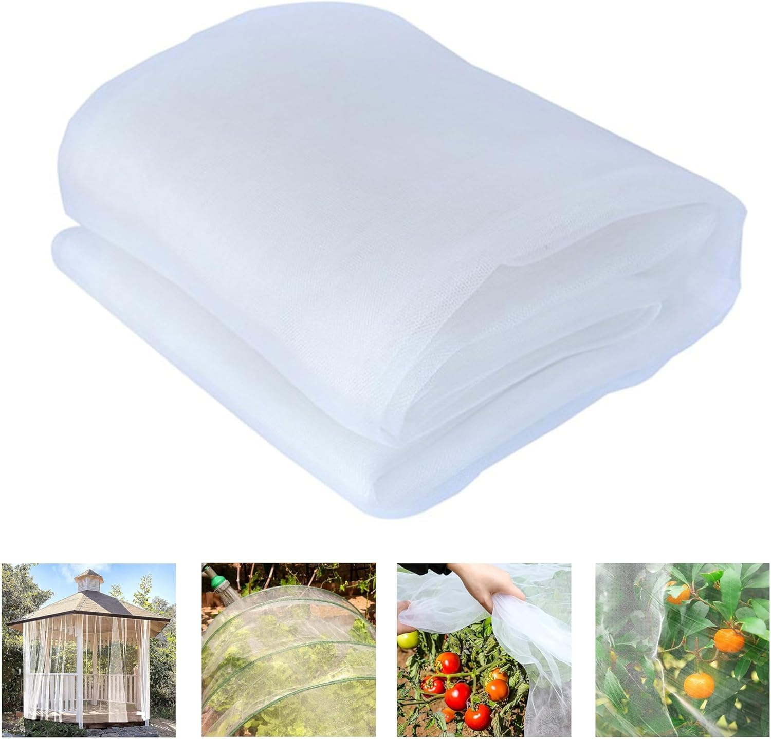 10M Garden Plant Protection Netting, Insect and Fly Proof Fruit Mesh Barrier for Vegetables Fruits Trees, Sun and Rain Penetration image number 1