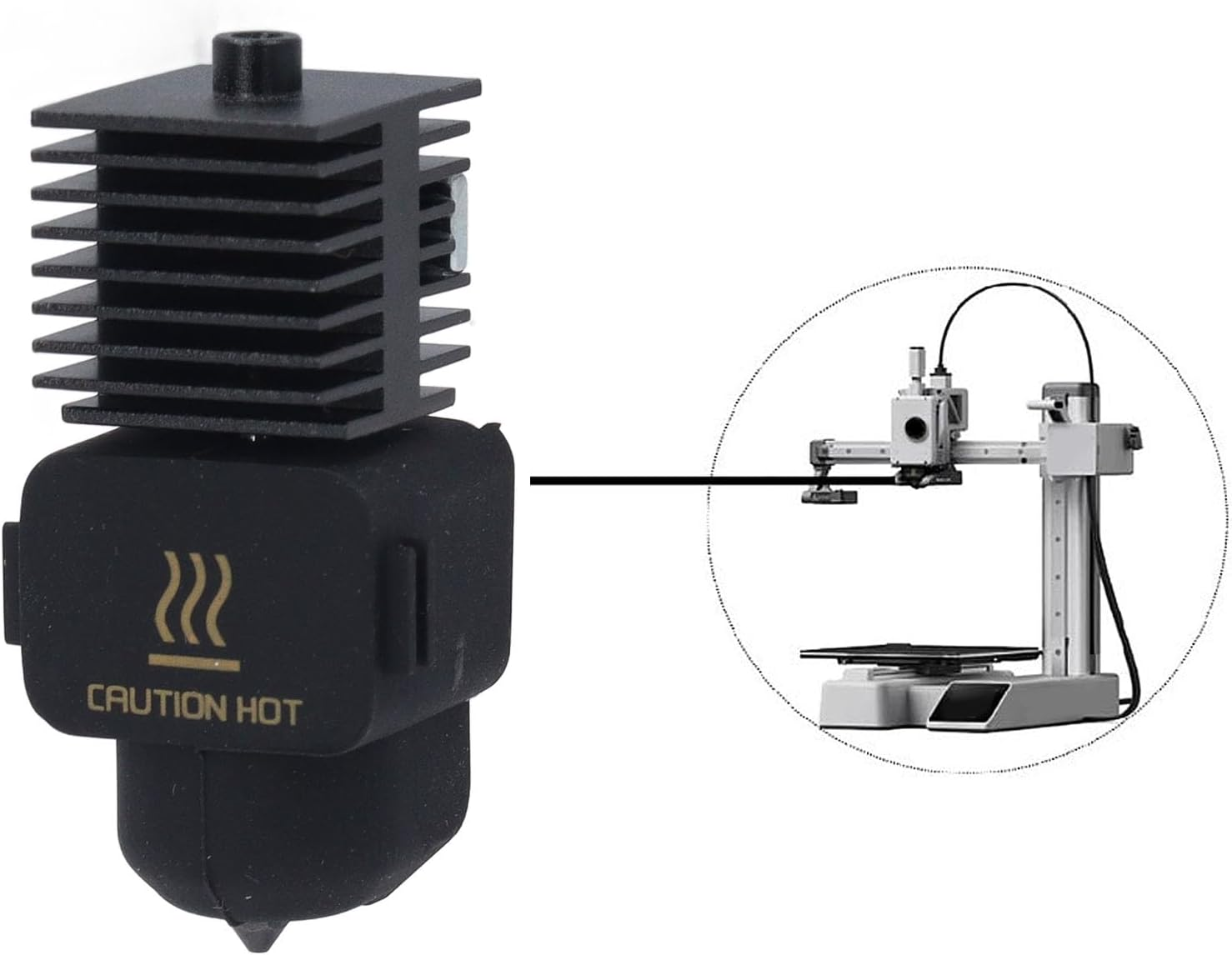 Hardened Steel Nozzle, 3D Printer Hotend Kit Easy to Replace Abrasion Resistant High Thermal Conductivity for Extruder Replacement (0.2Mm) image number 1