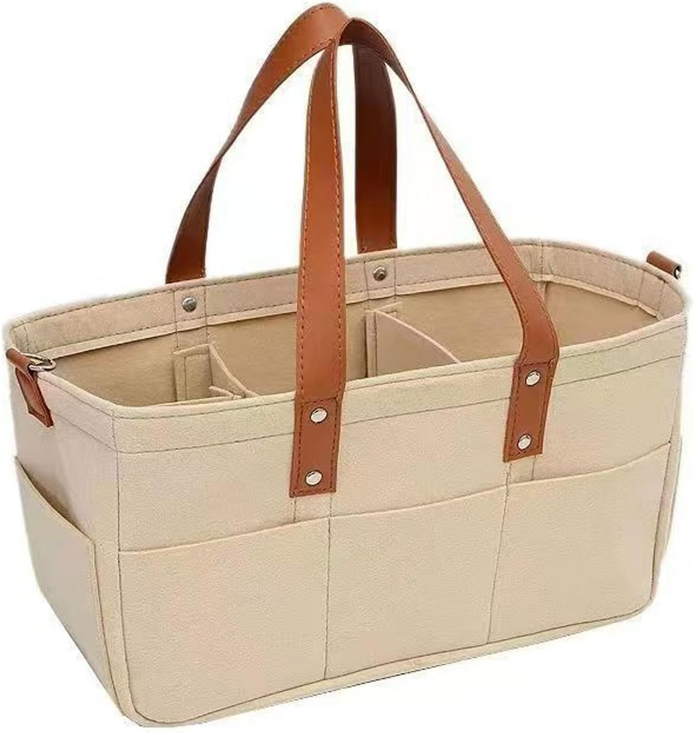 Mtxorvix Baby Diaper Caddy Organizer, Large Capacity Baby Diaper Caddy Organizer, Luxury Diaper Organizer, Portable Nursery Essentials Storage Diaper Caddy for Newborn Boy and Girl (Grey)